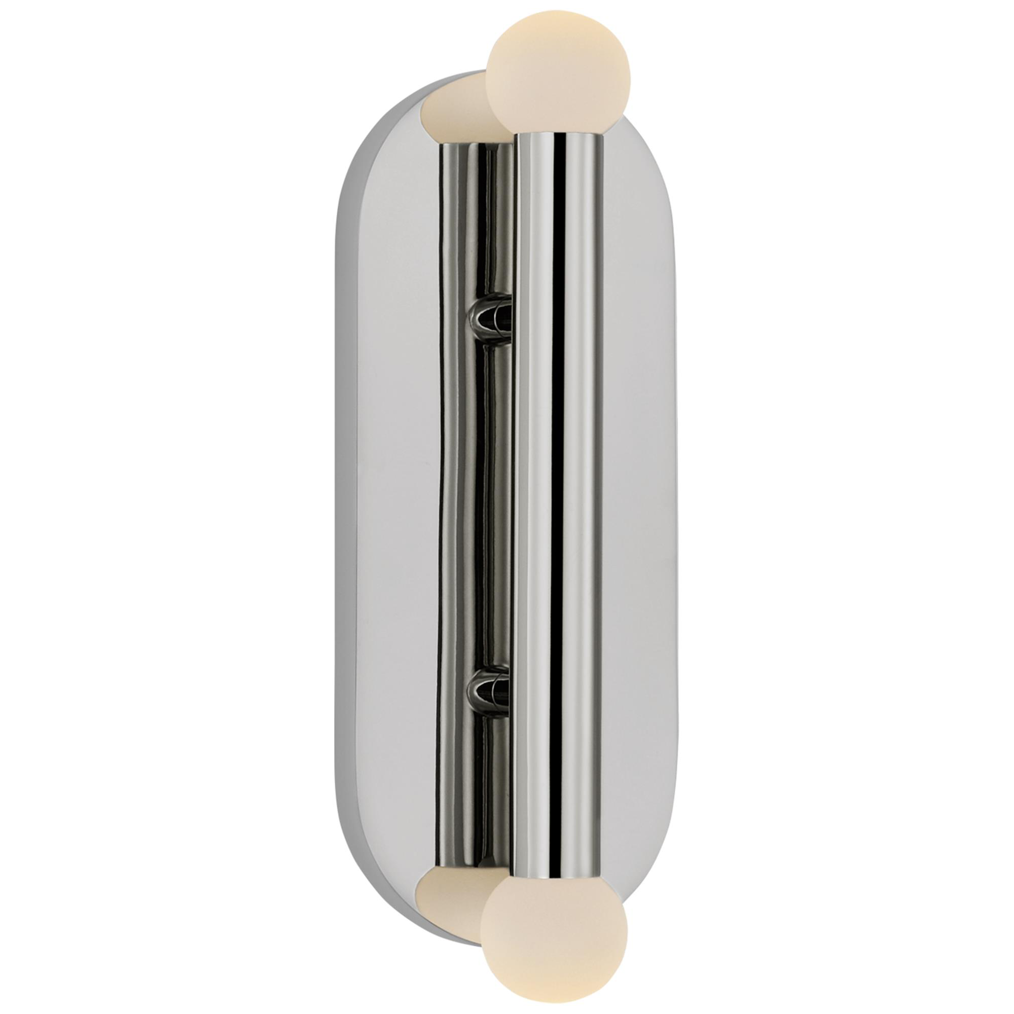 Shown in Polished Nickel finish and Etched Crystal Orb glass