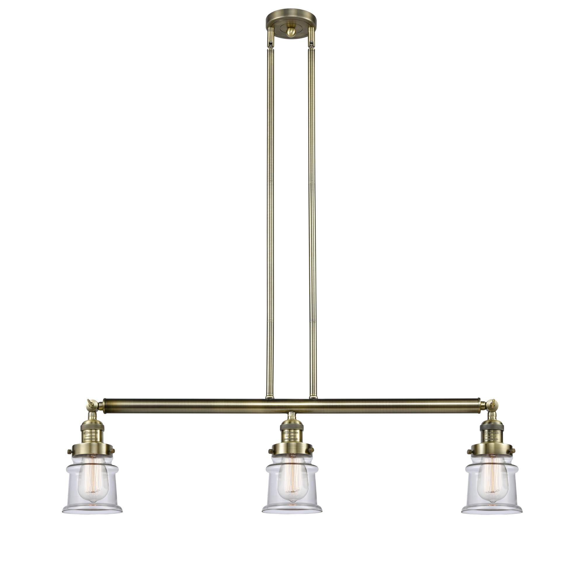 Bruno Marashlian Small Canton 38 Inch 3 Light Linear Suspension Light by Innovations Lighting