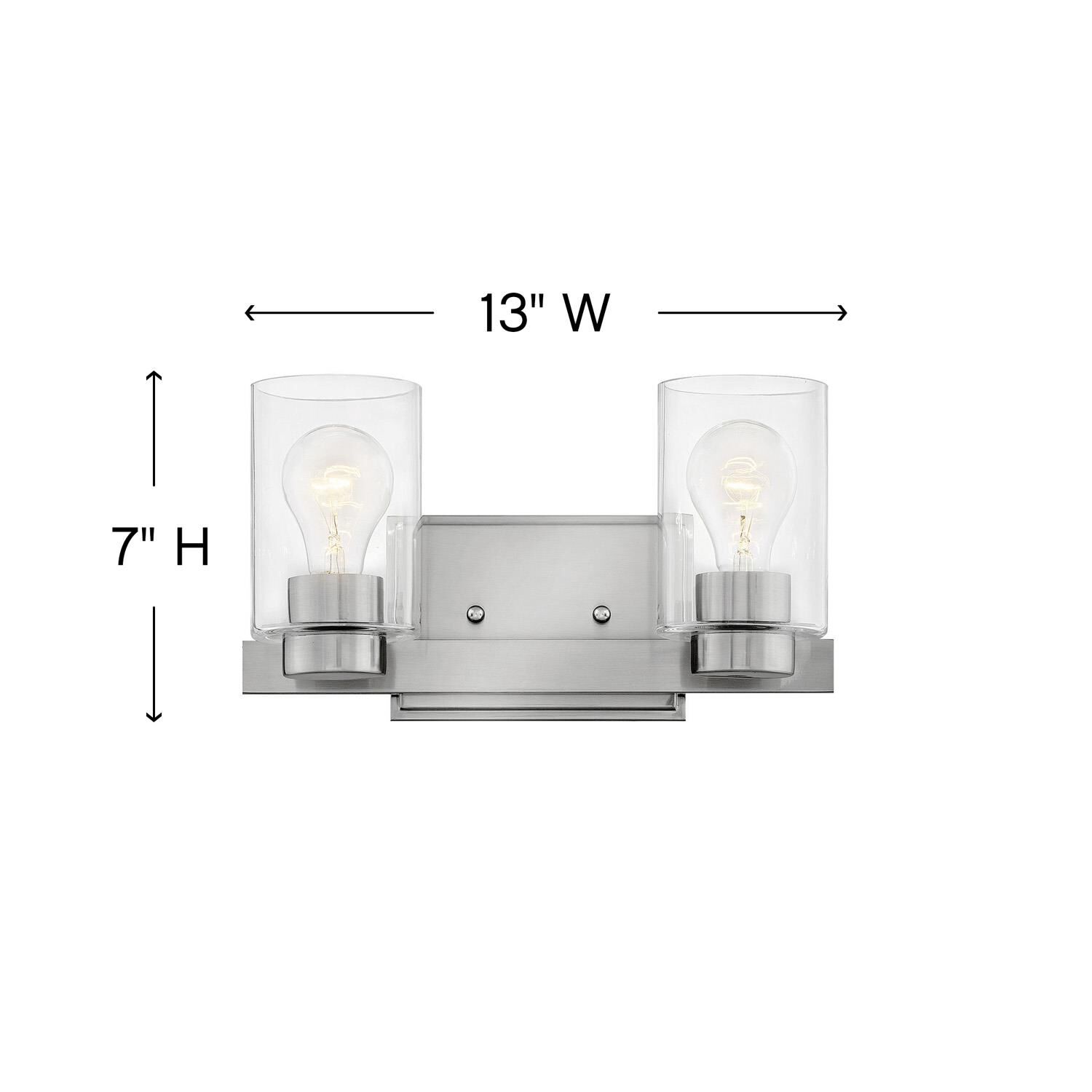 Miley 13 Inch 2 Light Bath Vanity Light by Hinkley Lighting