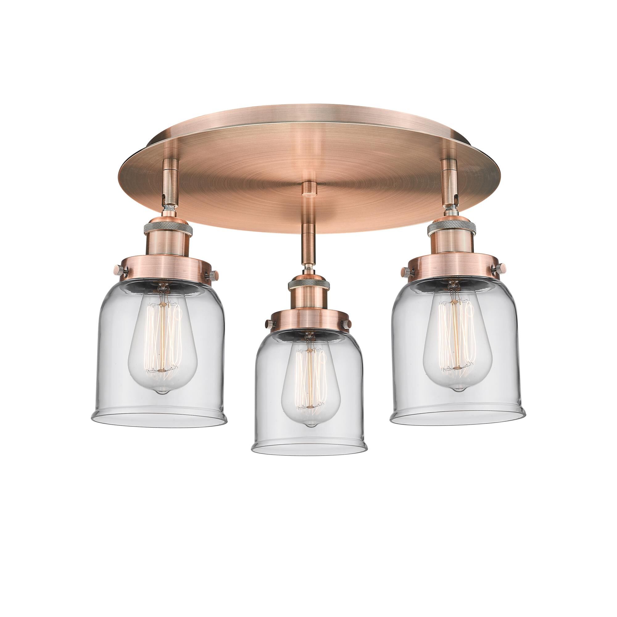 Shown in Antique Copper finish and Clear glass