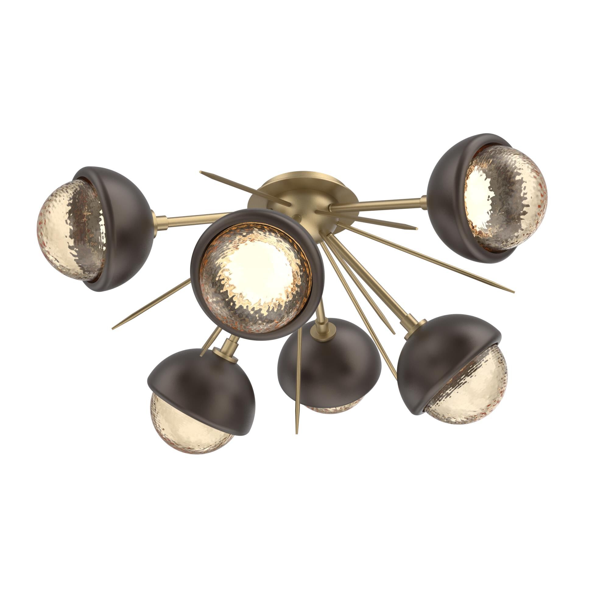 Levi Wilson Cabochon 28 Inch Semi Flush Mount by Hammerton Studio