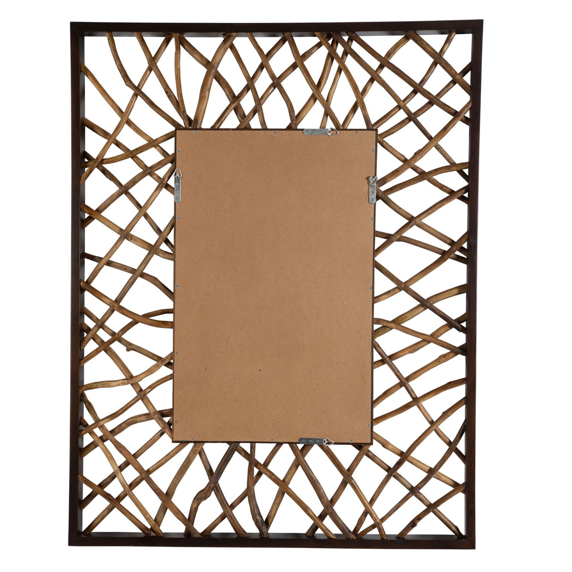 Osvaldo Mendoza Teak Maze 56 Inch Decorative Mirror by Uttermost