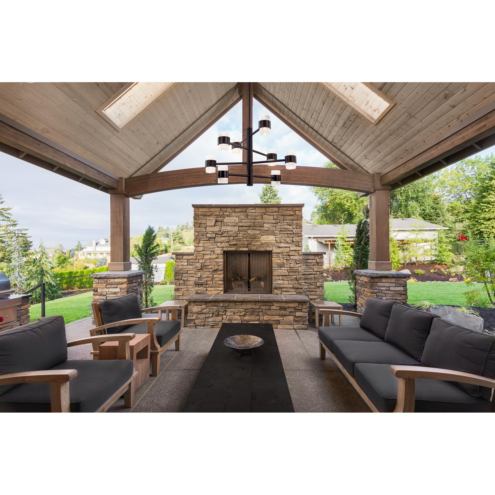 Copenhagen 15 Inch Tall LED Outdoor Hanging Lantern by Kuzco Lighting