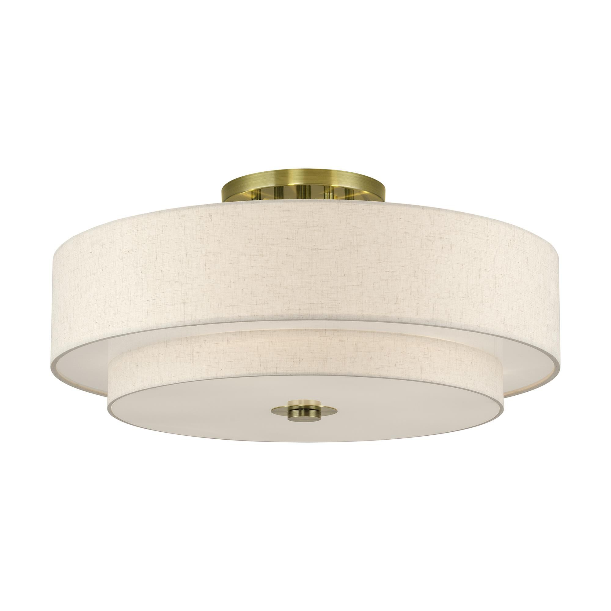 Monroe 30 Inch Semi Flush Mount by Livex Lighting