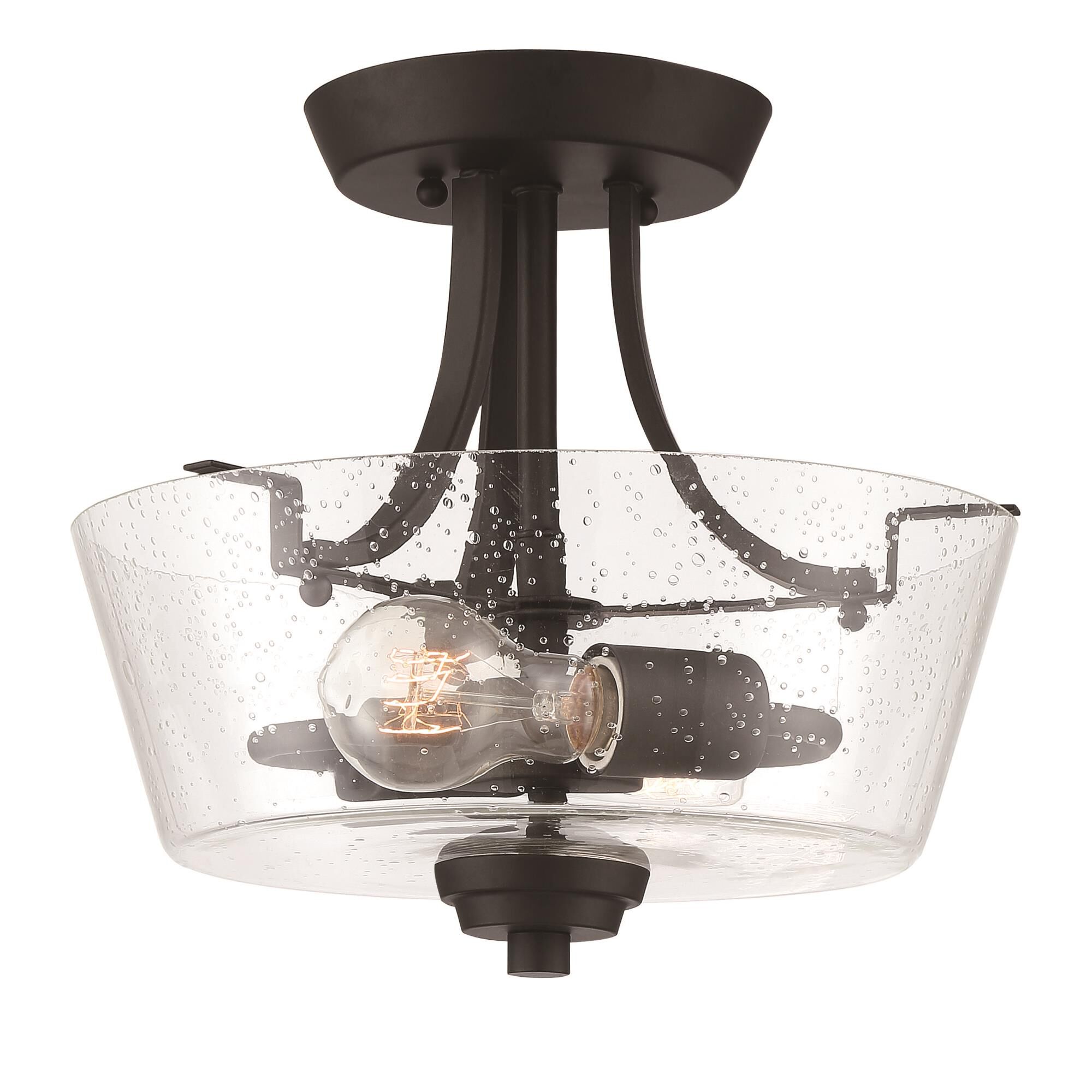 Grace 13 Inch 2 Light Semi Flush Mount by Craftmade