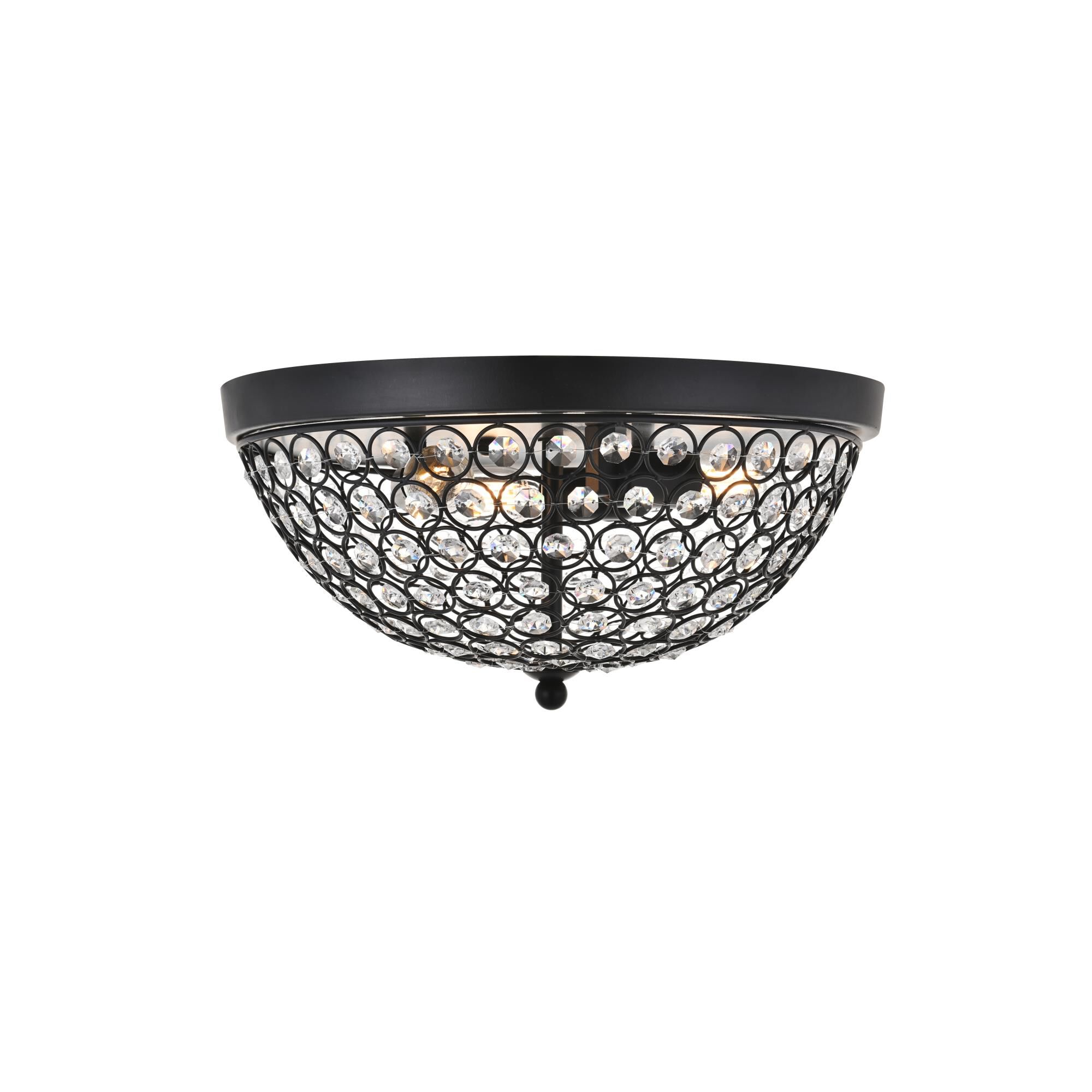 Taye 13 Inch 3 Light Flush Mount by Elegant Lighting