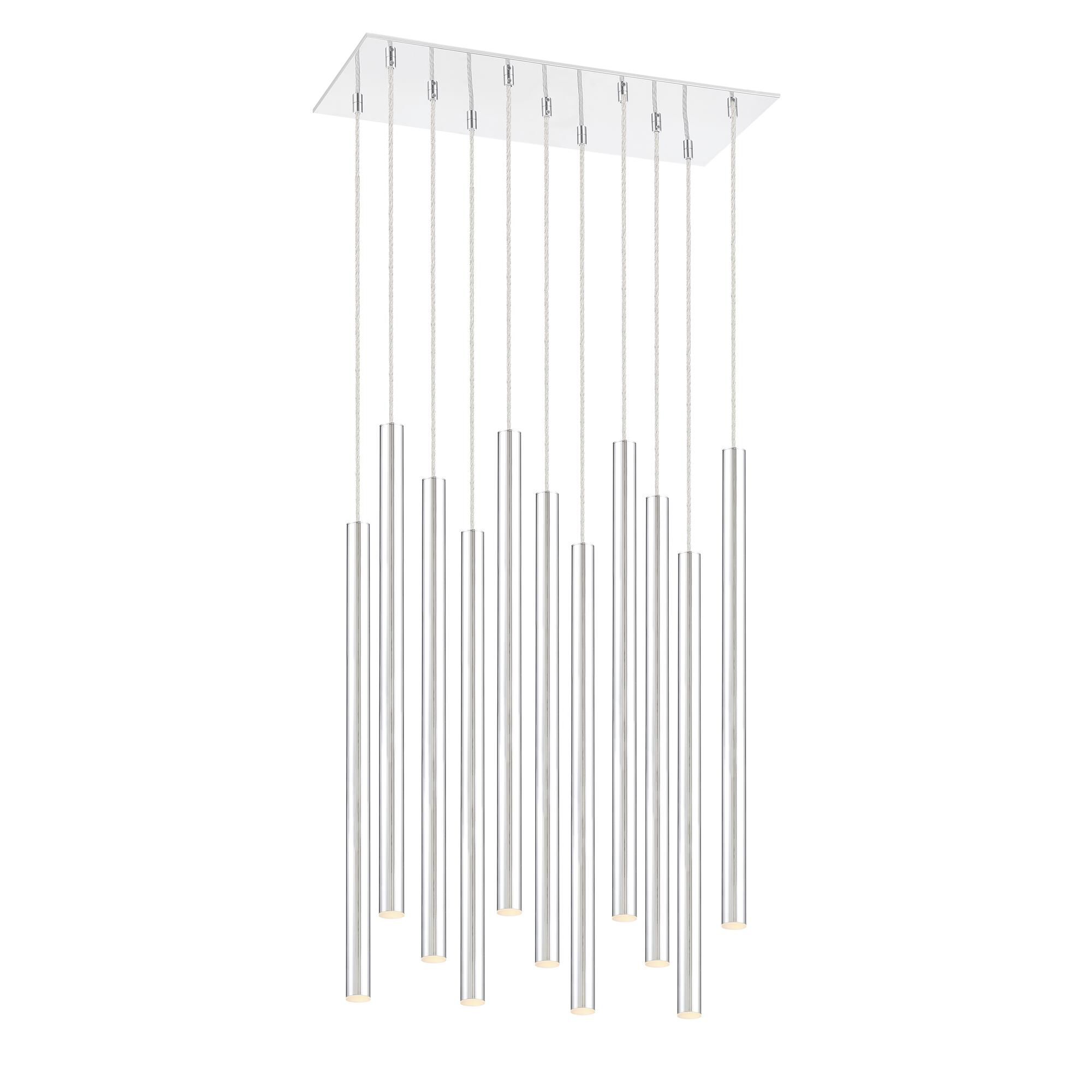 Shown in Chrome finish and Steel glass and Steel shade