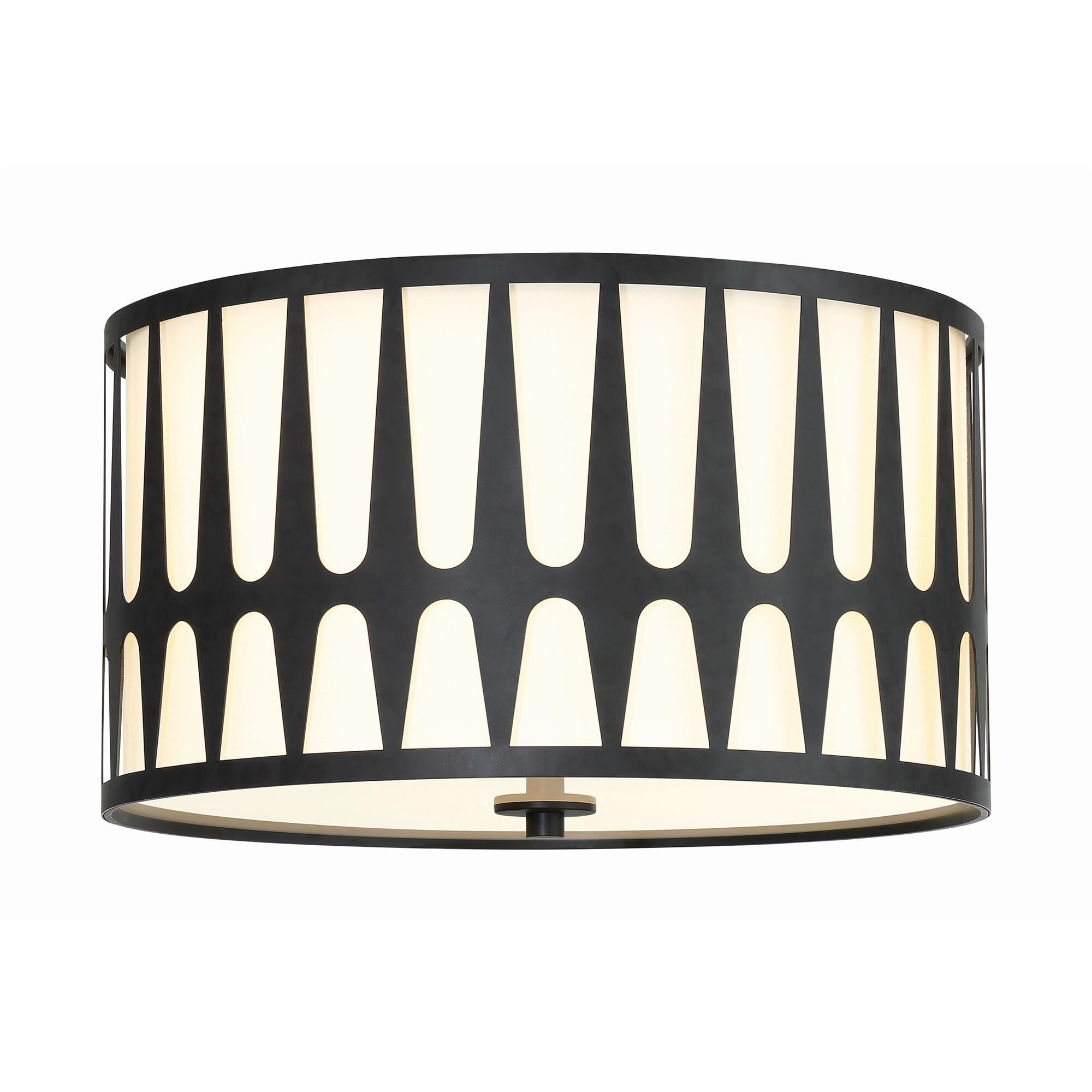 Shown in Black finish and Fabric shade