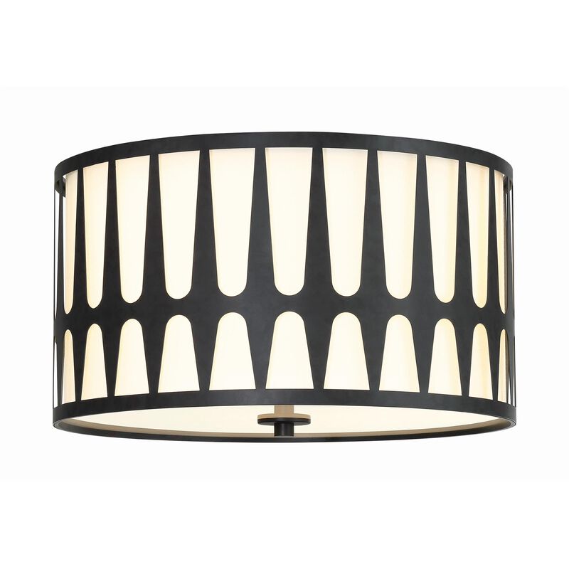 Royston 18 Inch 3 Light Flush Mount by Crystorama