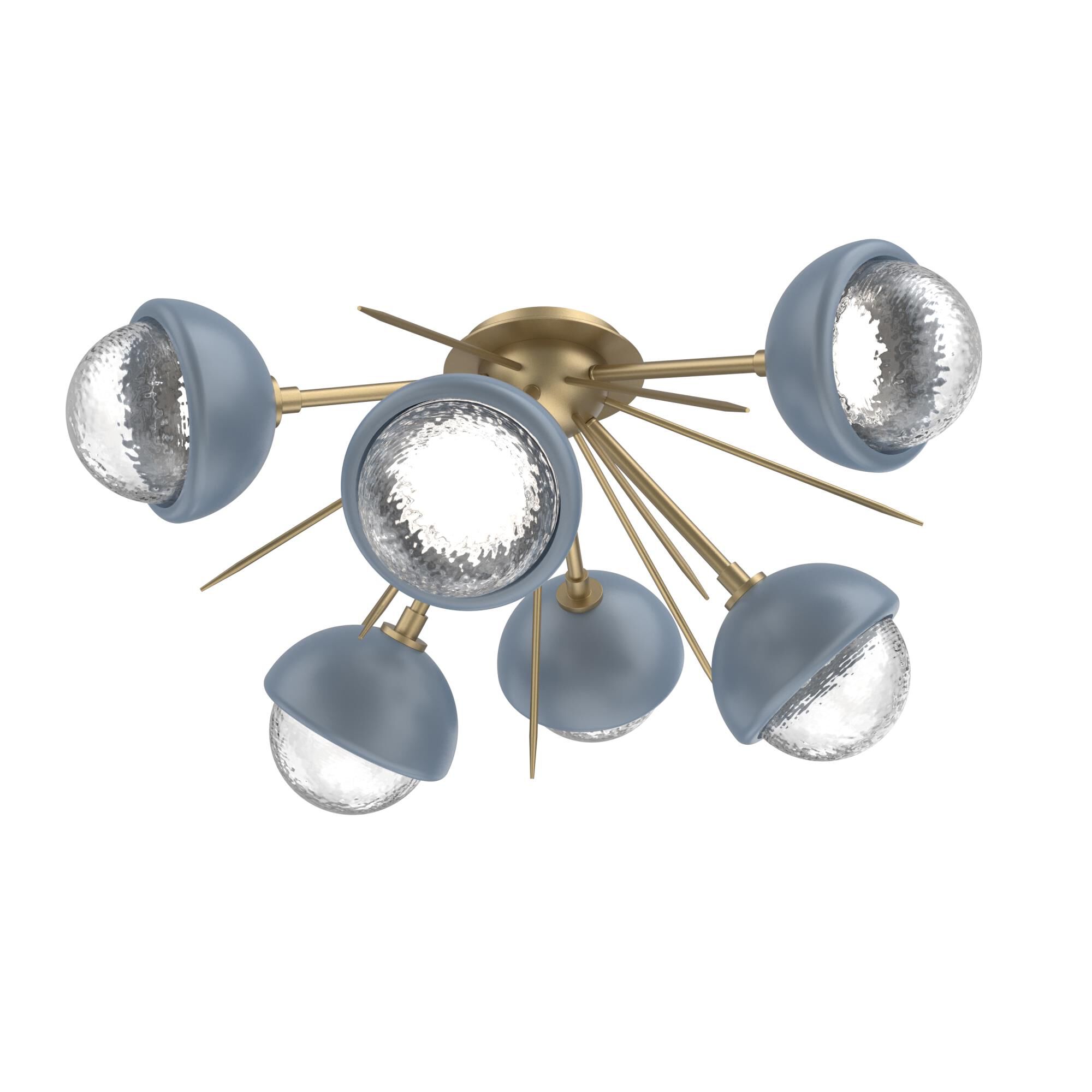 Levi Wilson Cabochon 28 Inch Semi Flush Mount by Hammerton Studio
