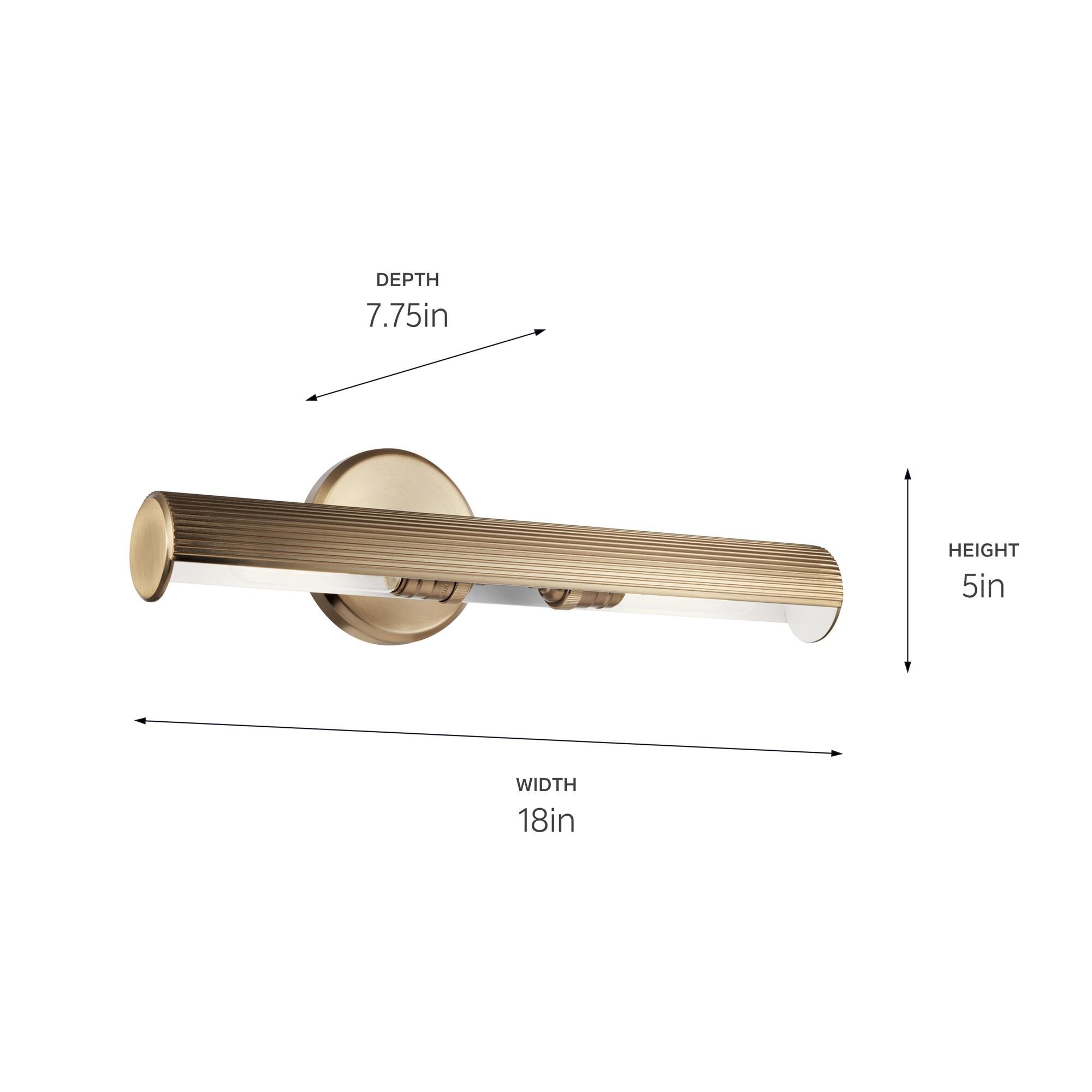 Shown in Champagne Bronze finish and Metal, Cylinder and Ribbed shade