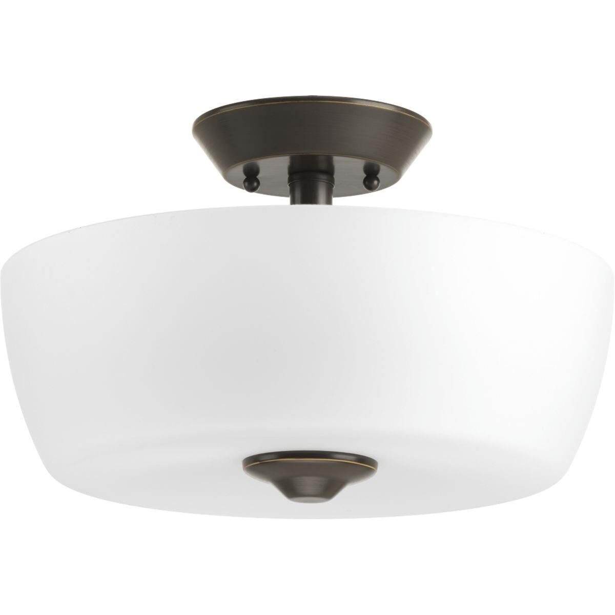 Leap 14 Inch 2 Light Semi Flush Mount by Progress Lighting