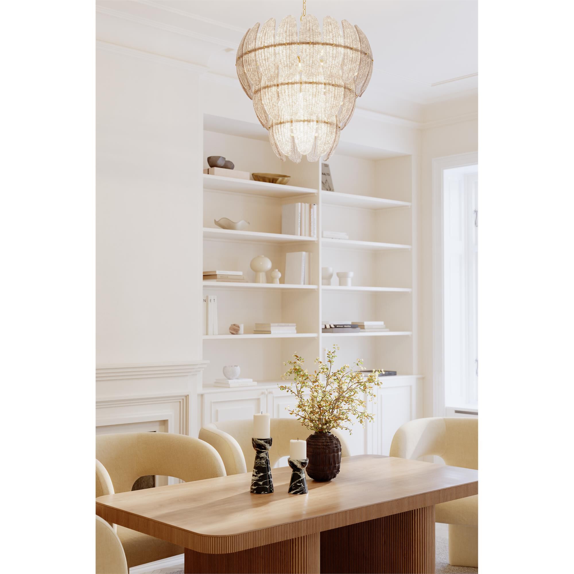 Shown in Legacy Brass finish and Grey Textured shade