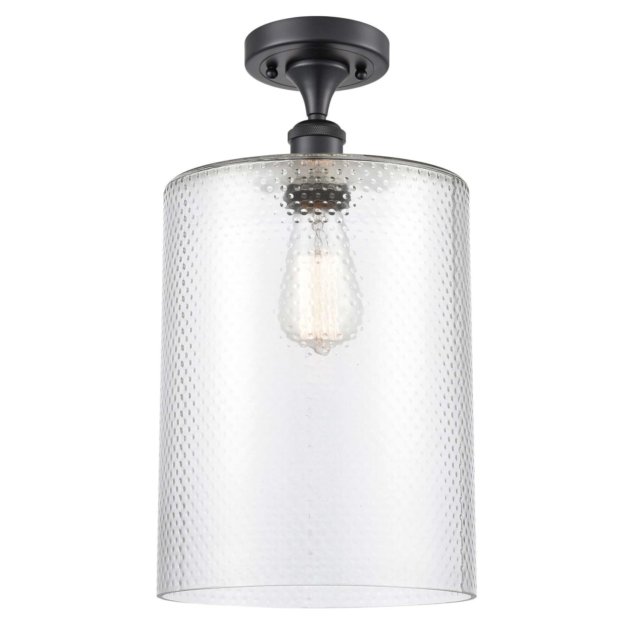 Shown in Matte Black finish and Clear glass