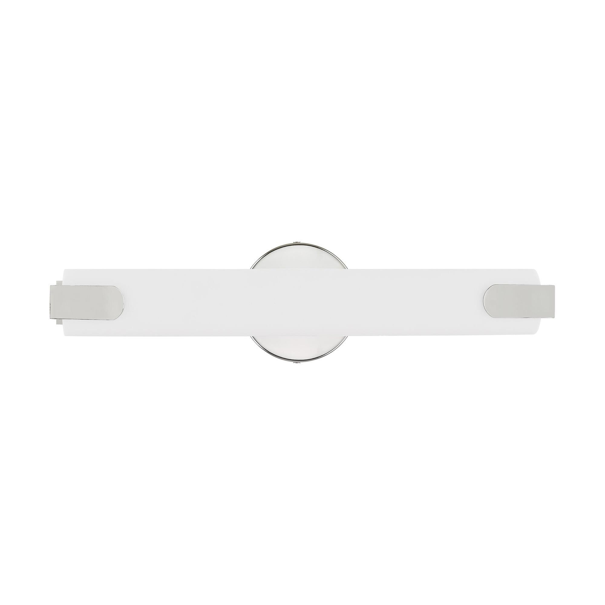 Shown in Polished Chrome finish and Satin White Acrylic shade