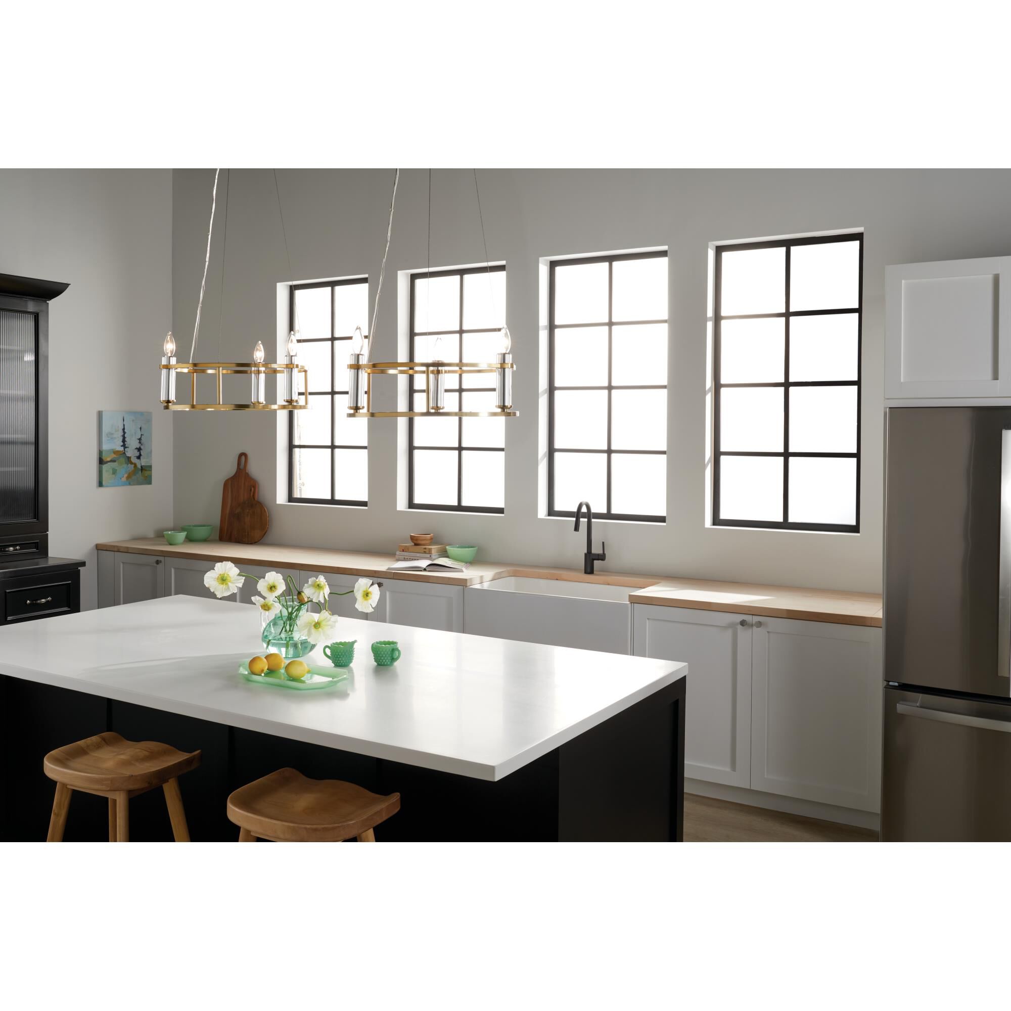 Shown in Brushed Natural Brass finish