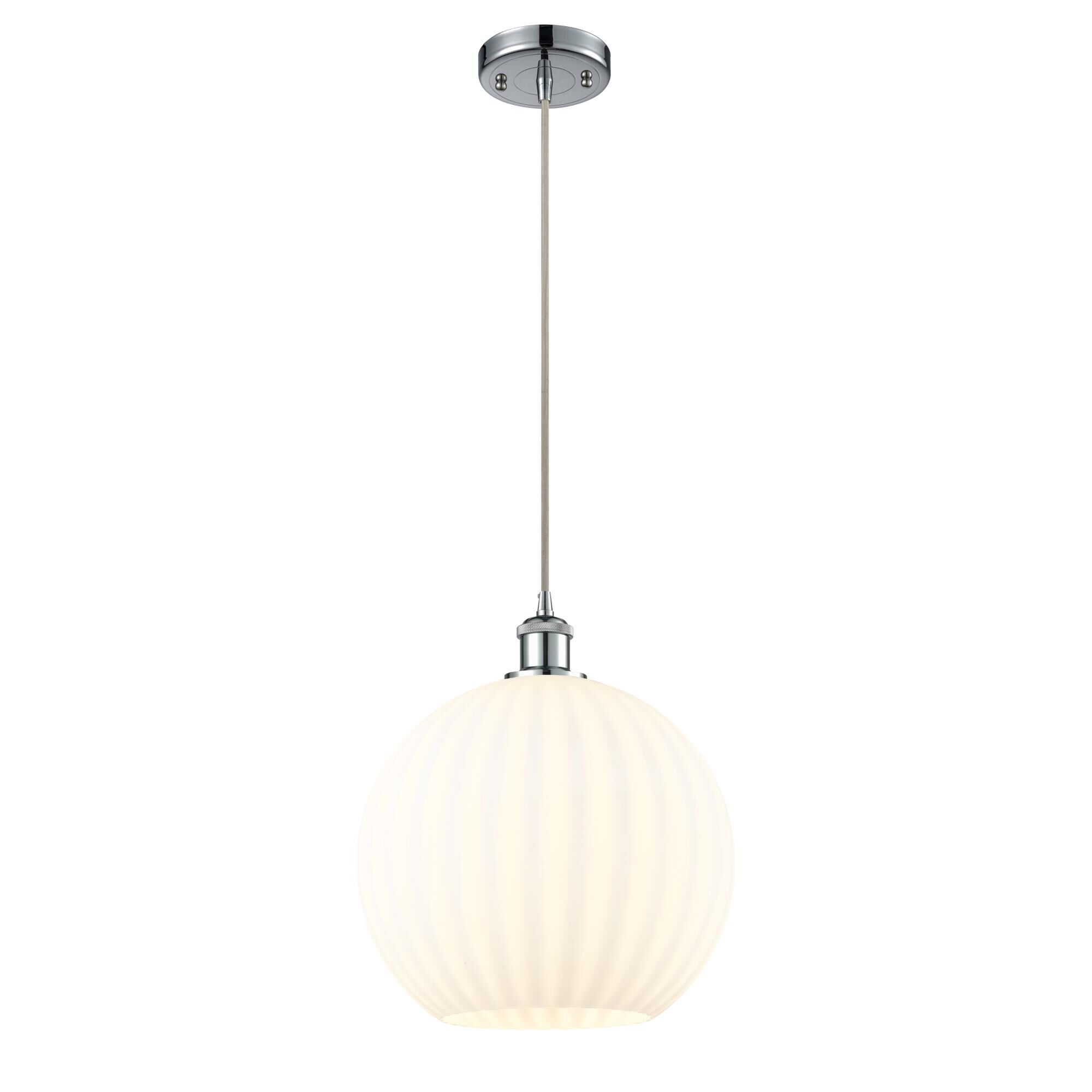 Bruno Marashlian White Venetian 12 Inch Mini Pendant by Innovations Lighting