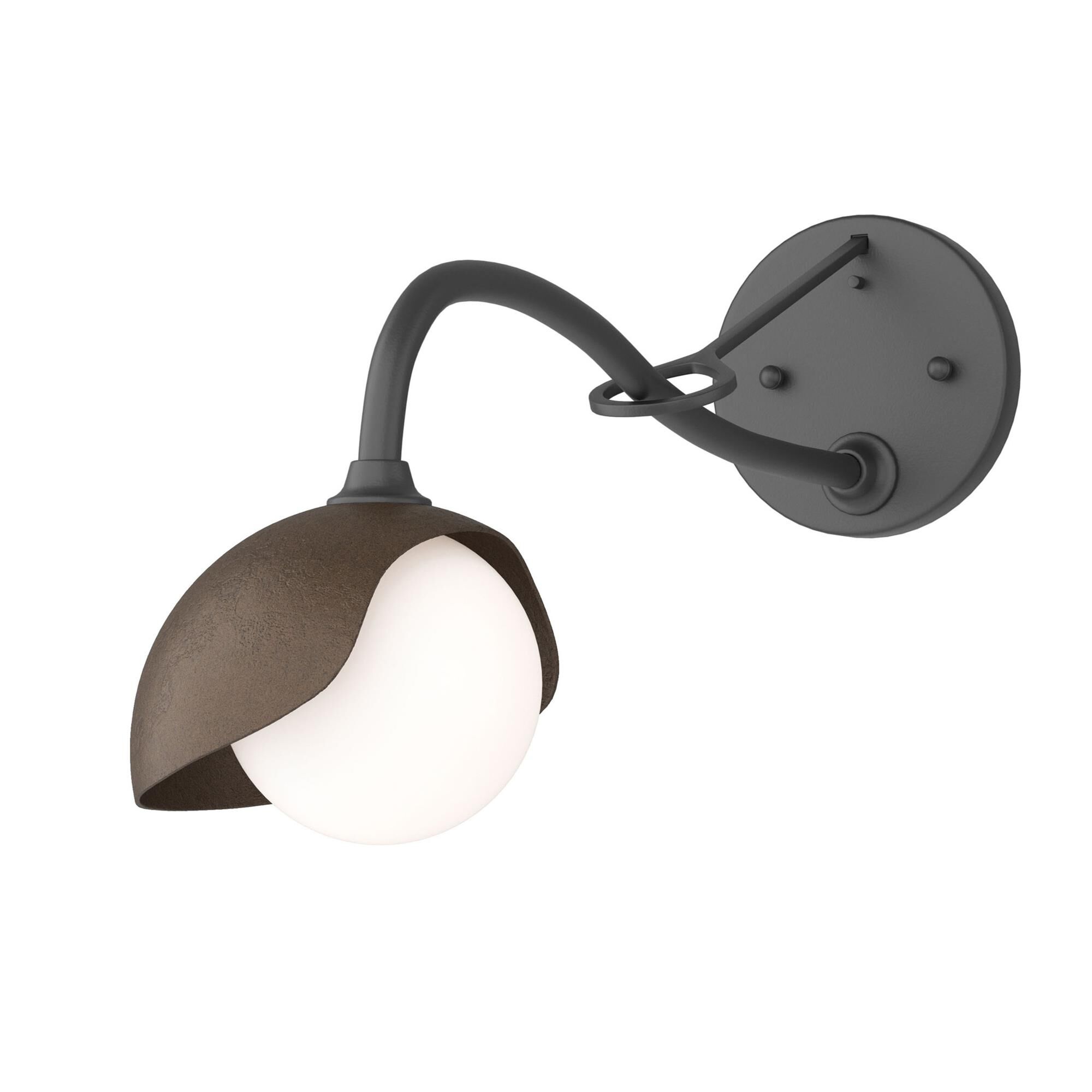 Shown in Black finish and Opal glass and Bronze (05) accent