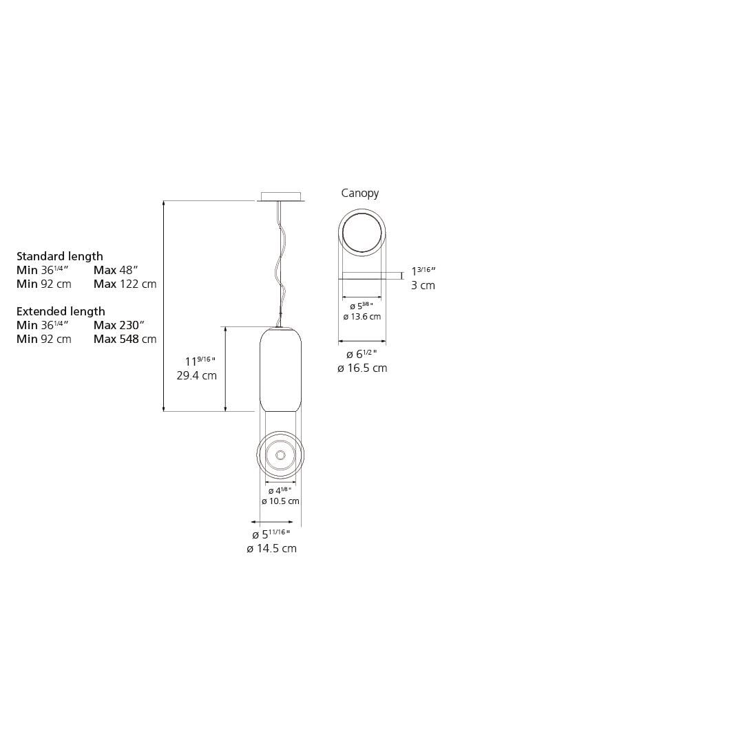 Artemide Bjarke Ingels Group Gople 5 Inch LED Mini Pendant