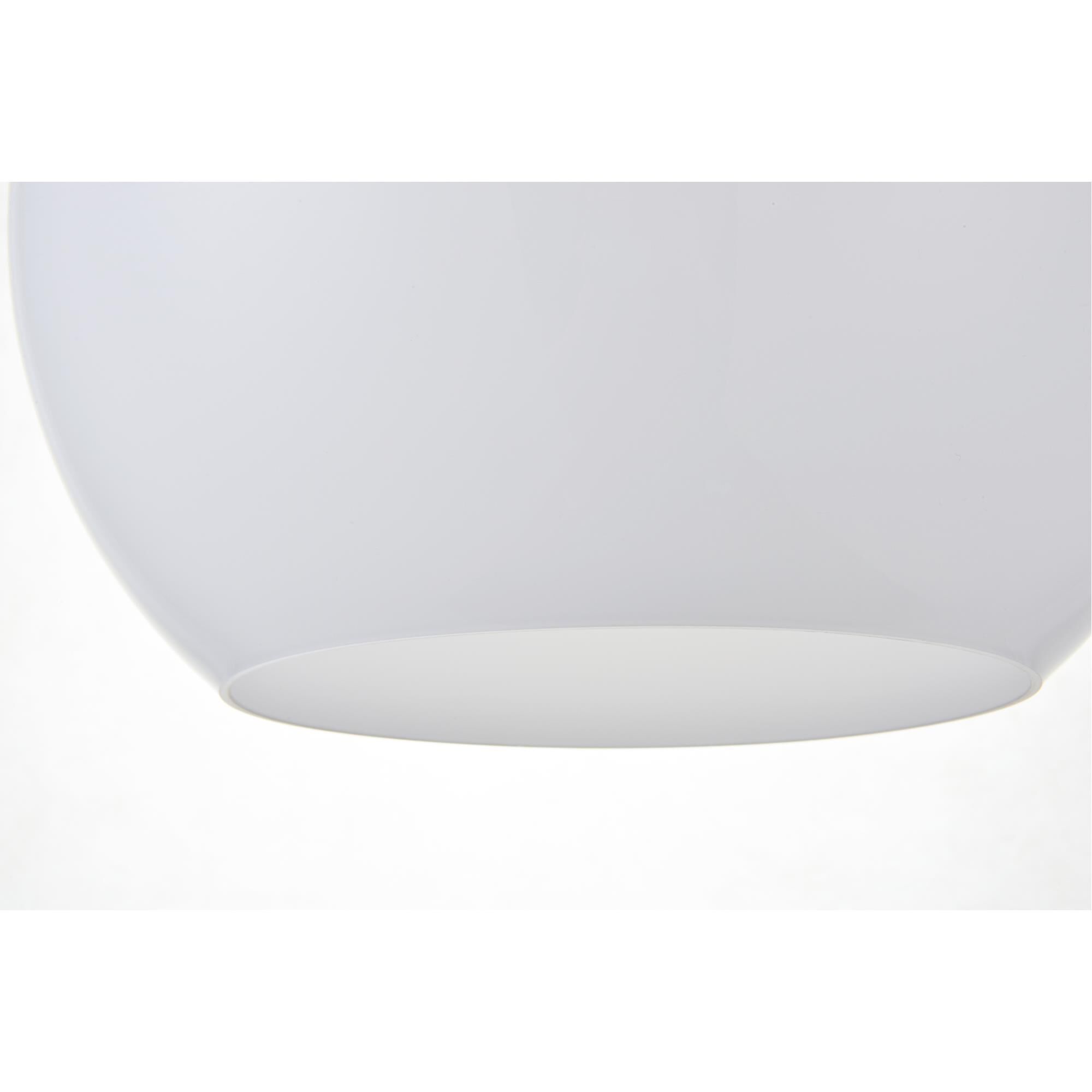 Shown in Chrome finish and Frosted White  glass