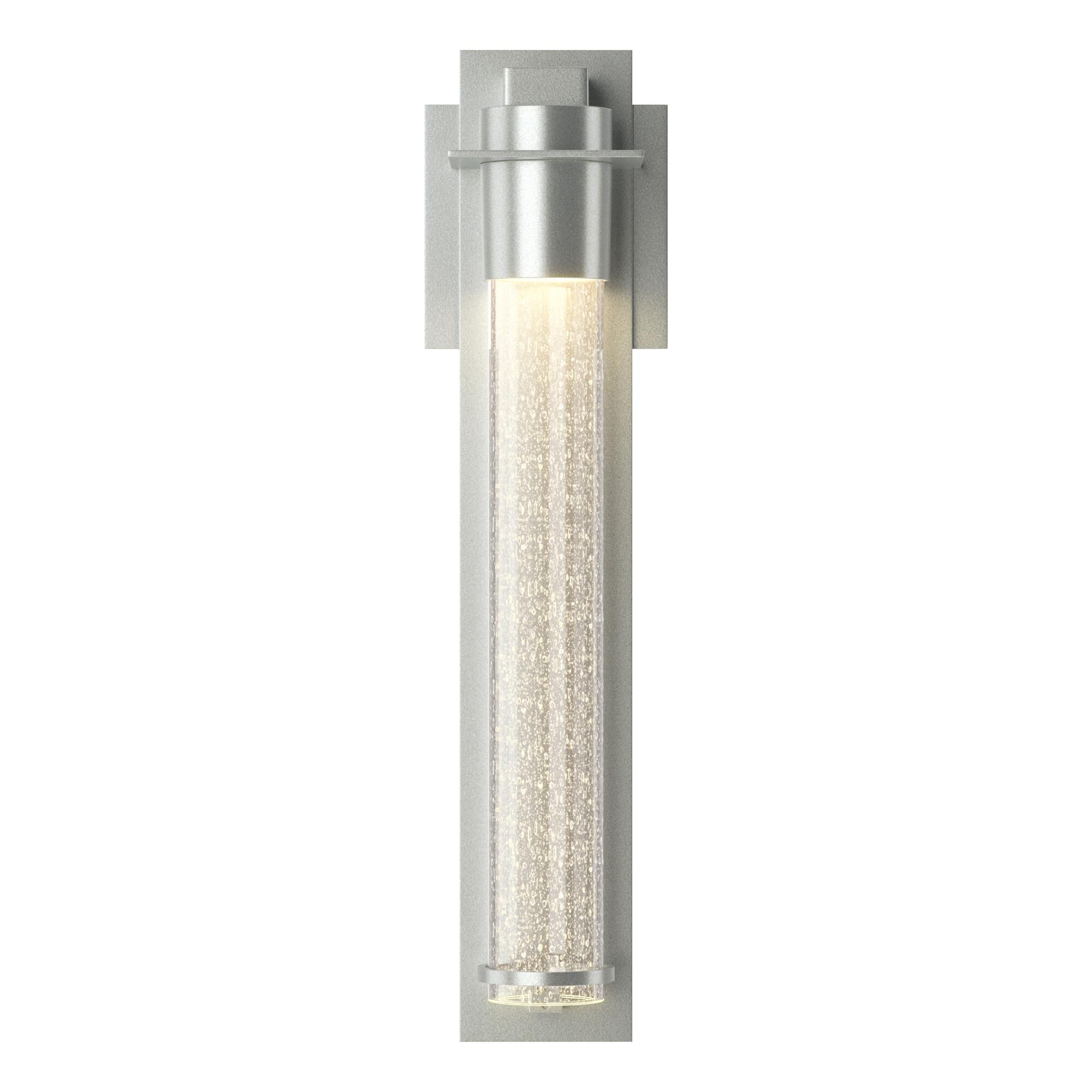 Shown in Vintage Platinum finish and Seeded Clear glass