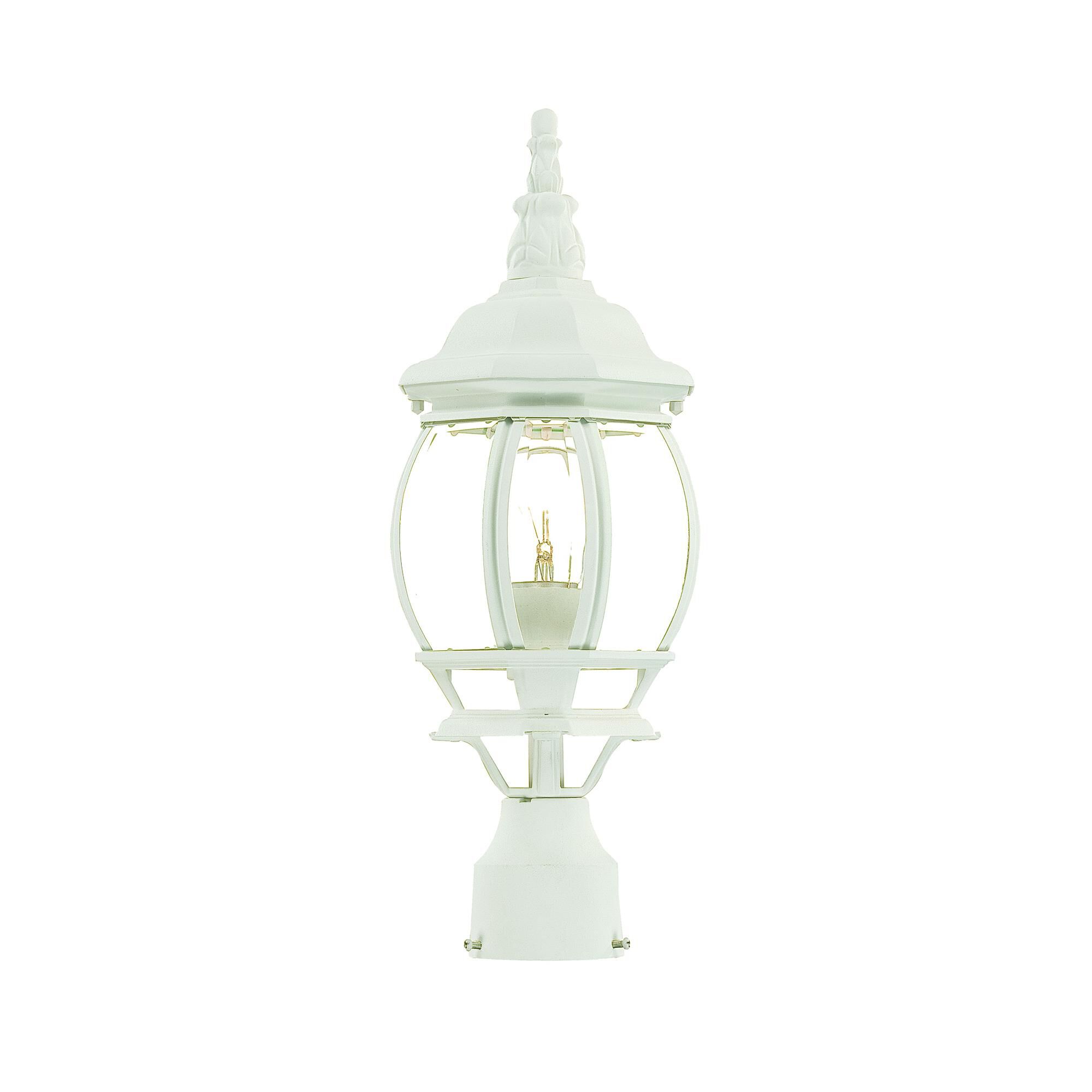 Shown in Textured White finish and Clear glass and Clear Glass Panes shade