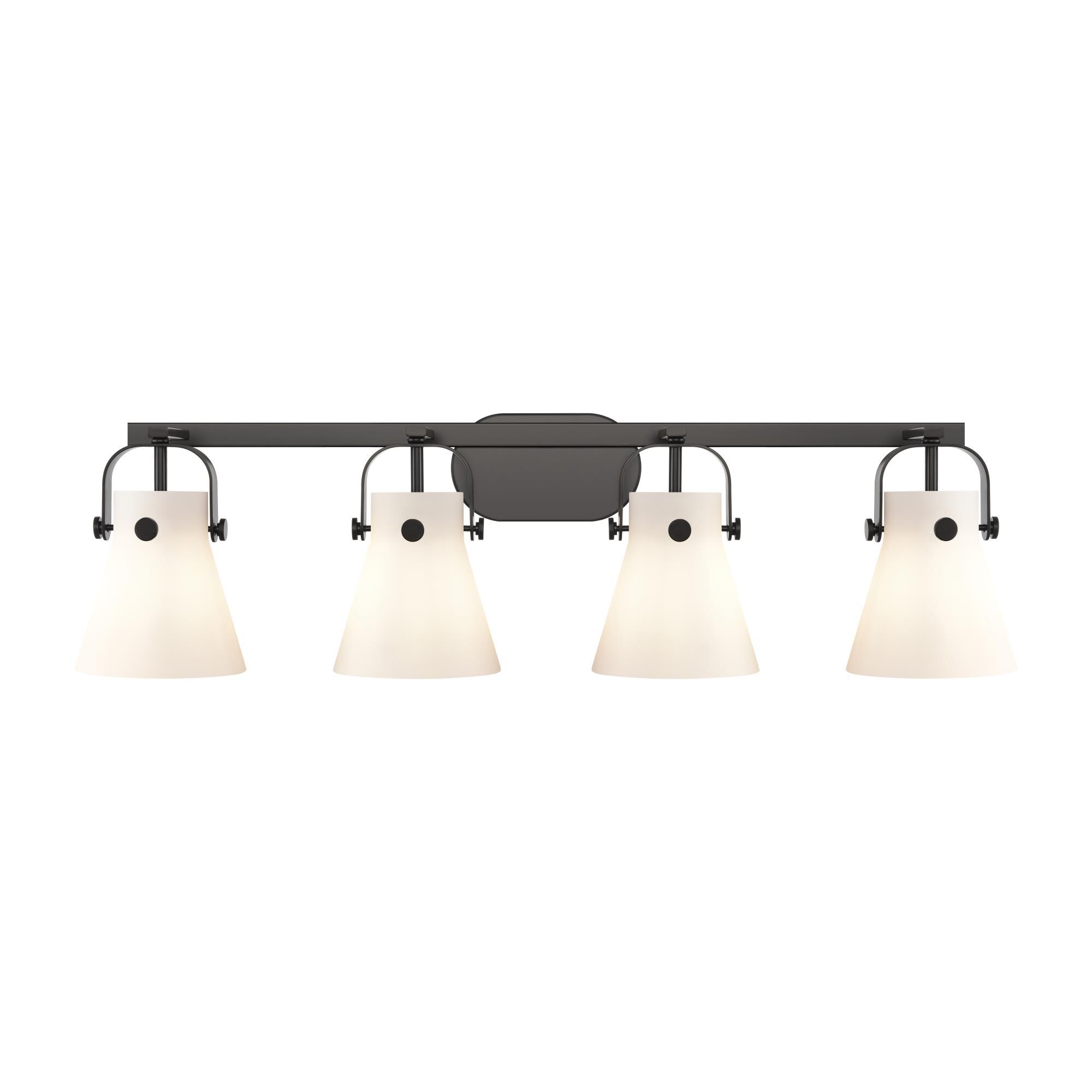 Shown in Matte Black finish and Matte White glass and Matte White Glass shade