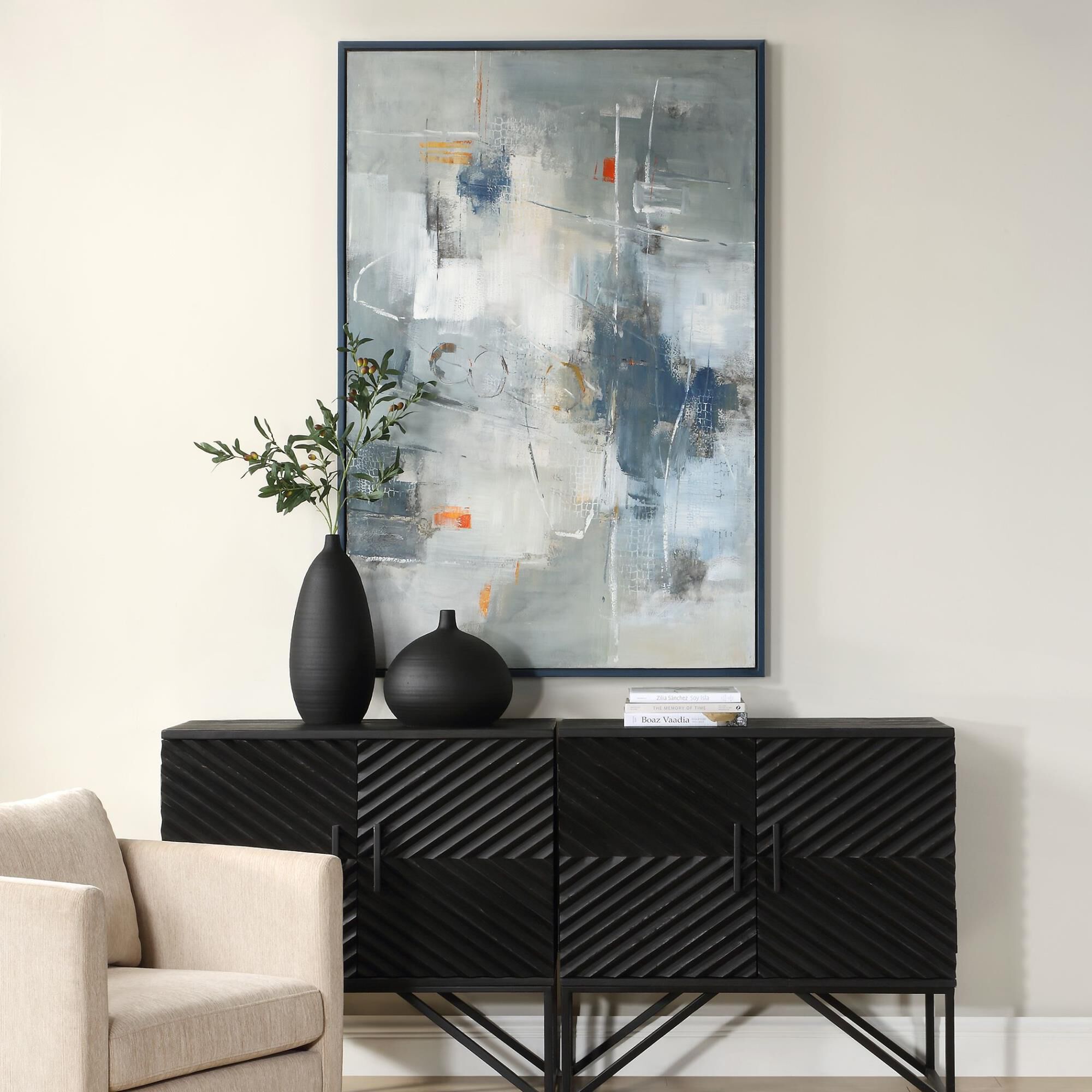 Renee Wightman Blueprint 62 Inch Painting by Uttermost