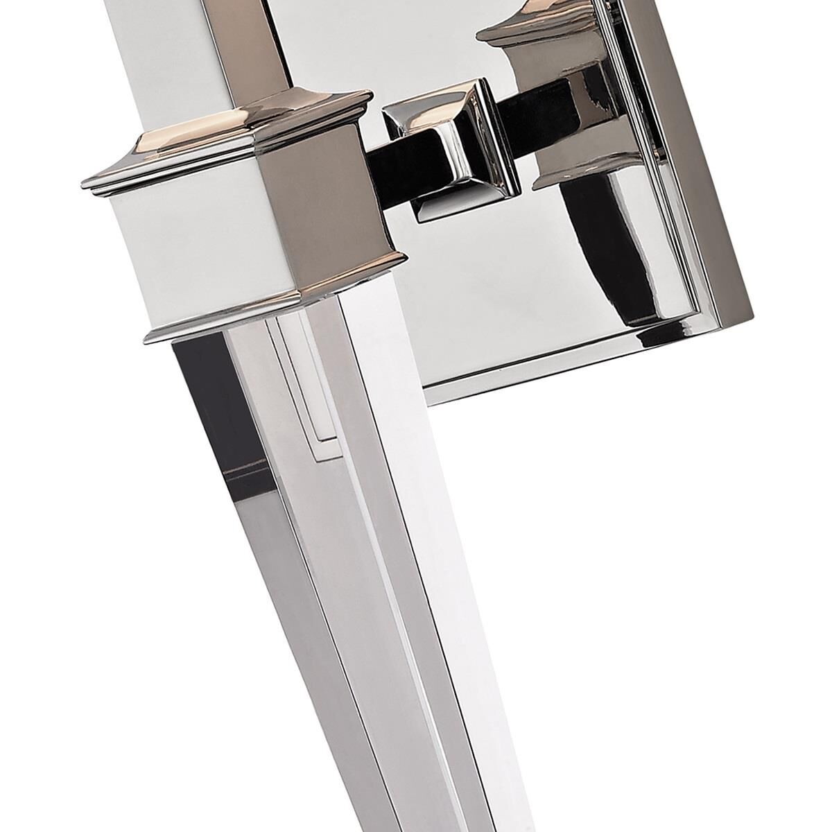 Shown in Polished Nickel finish and White Silk shade