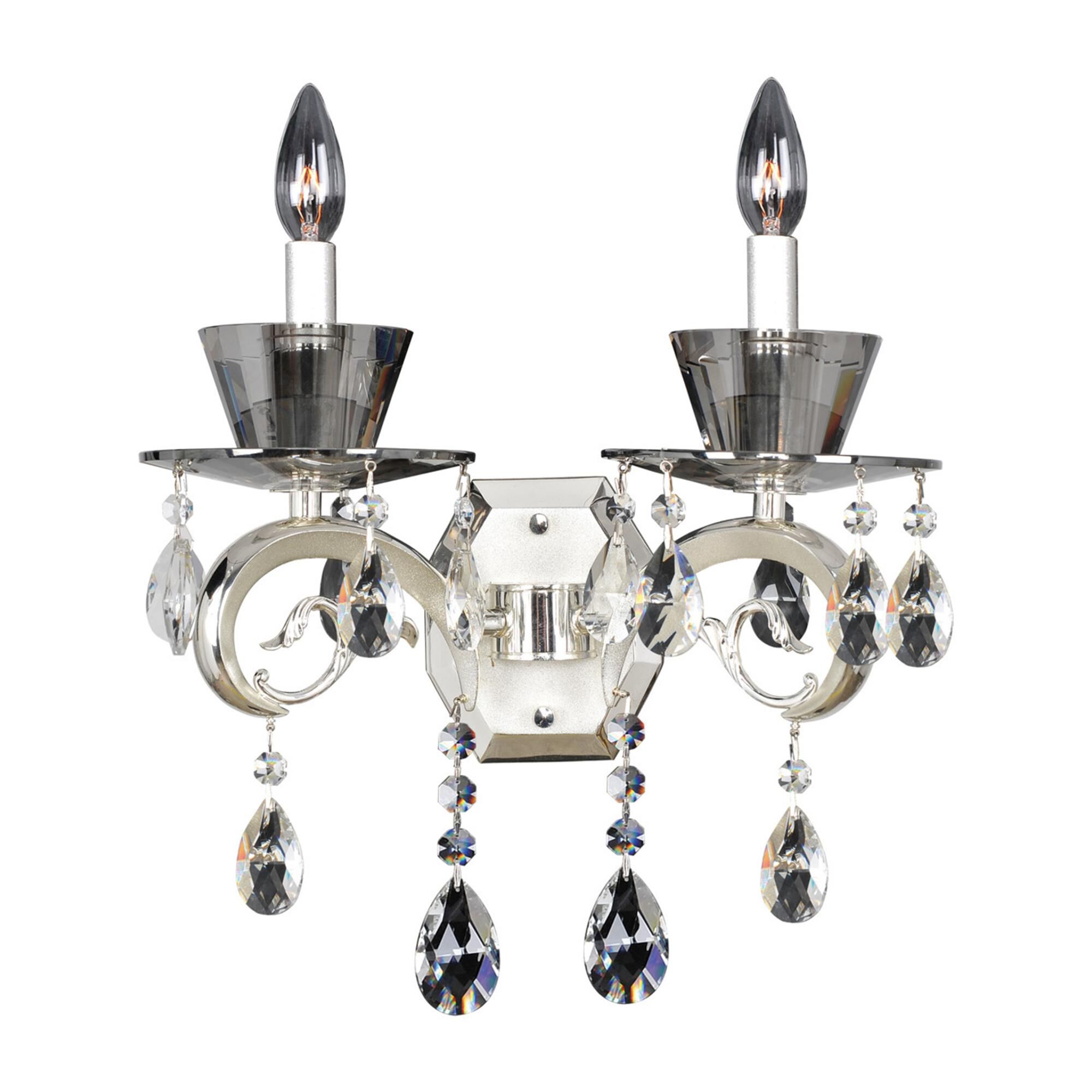 Shown in 2-Tone Silver finish and Firenze Clear crystal