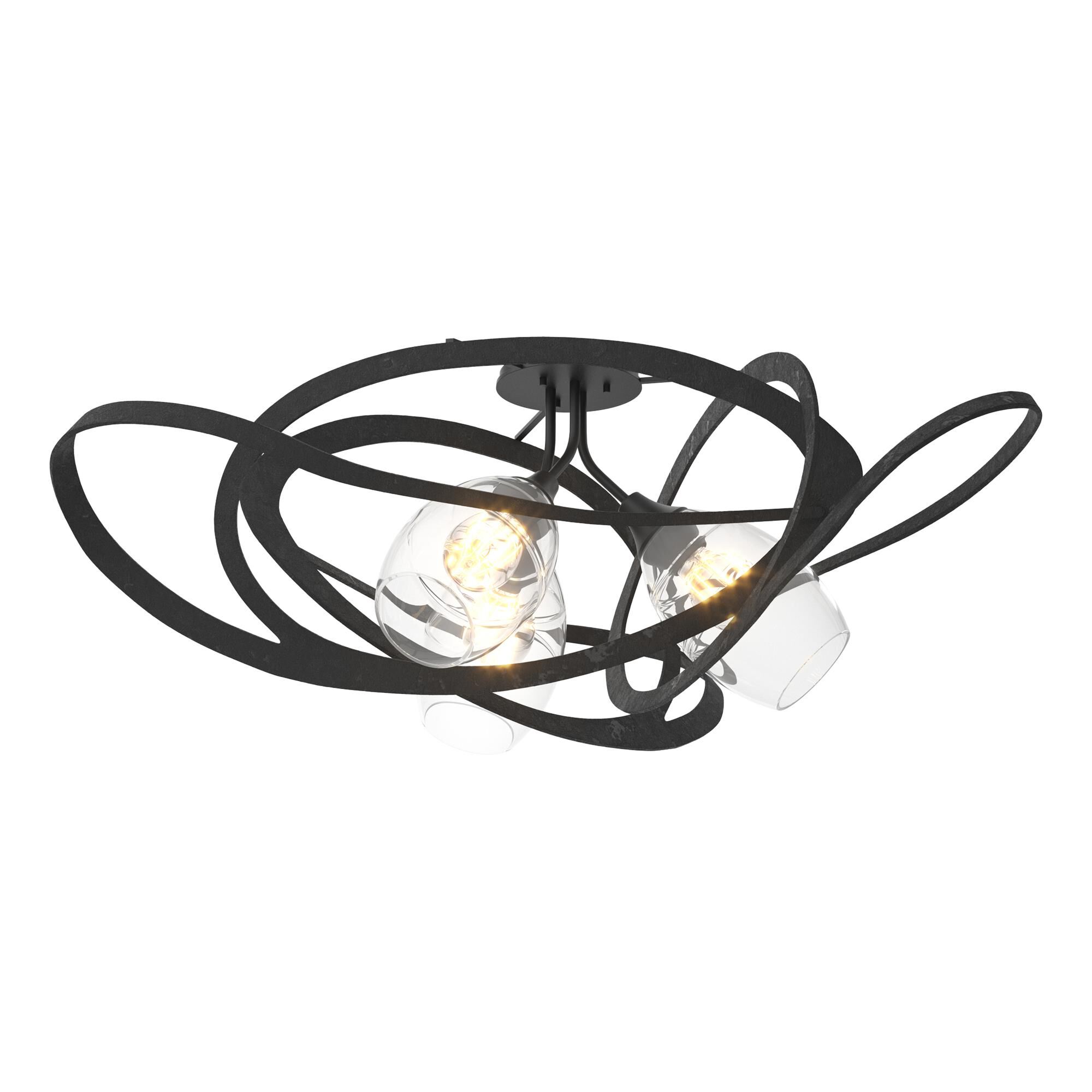 Shown in Black finish and Clear  glass