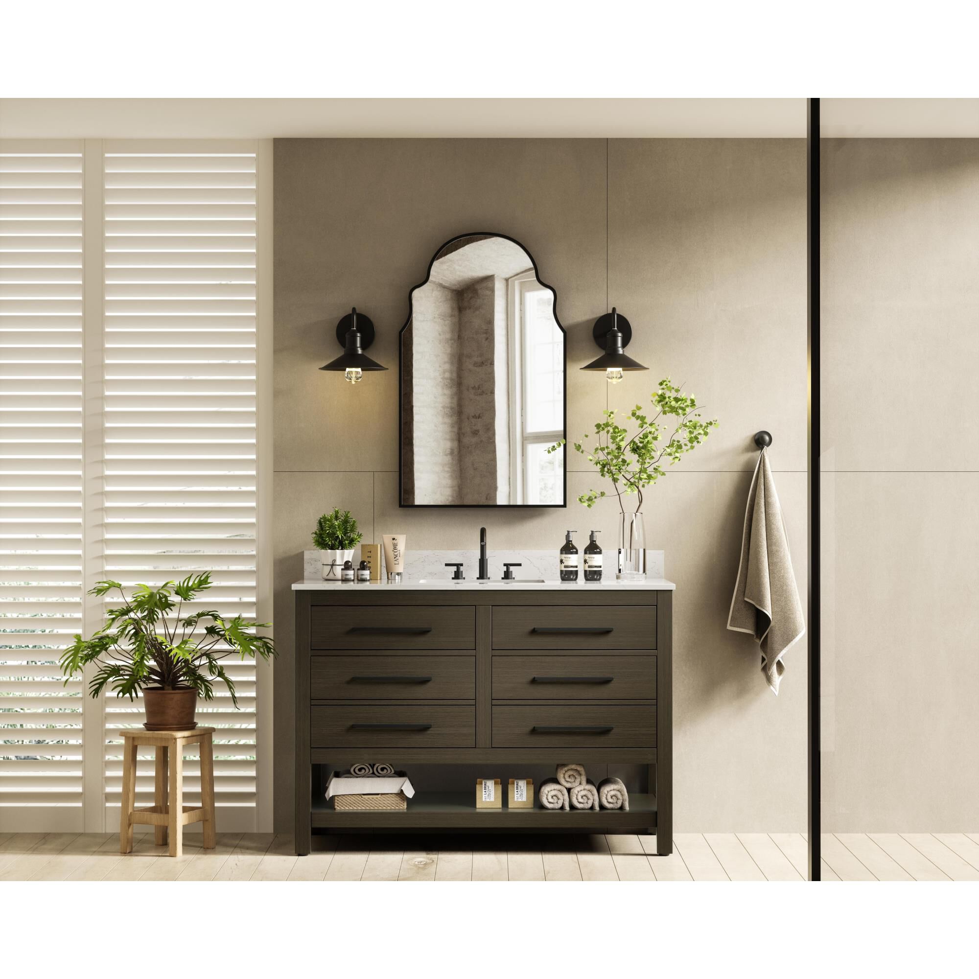 Shown in Mocha Brown finish