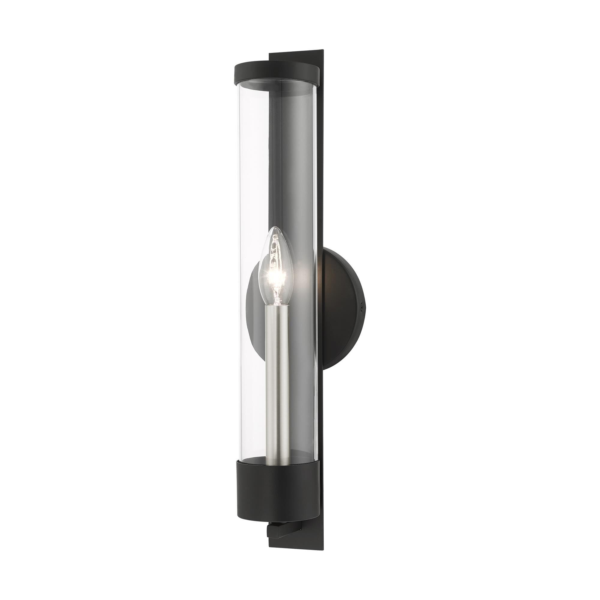 Shown in Black finish and Clear glass and Clear Glass shade