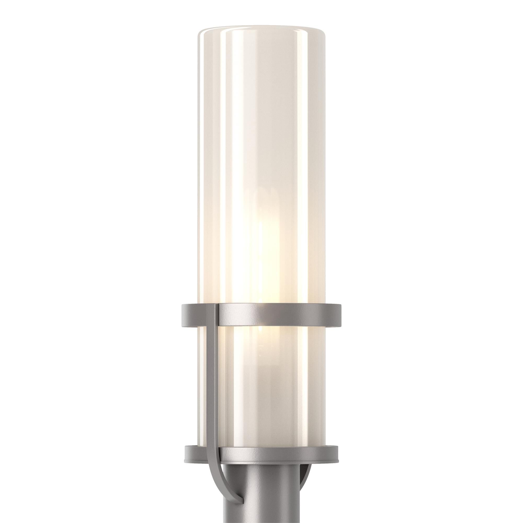Shown in Coastal Burnished Steel finish and Frosted glass and Frosted Glass shade