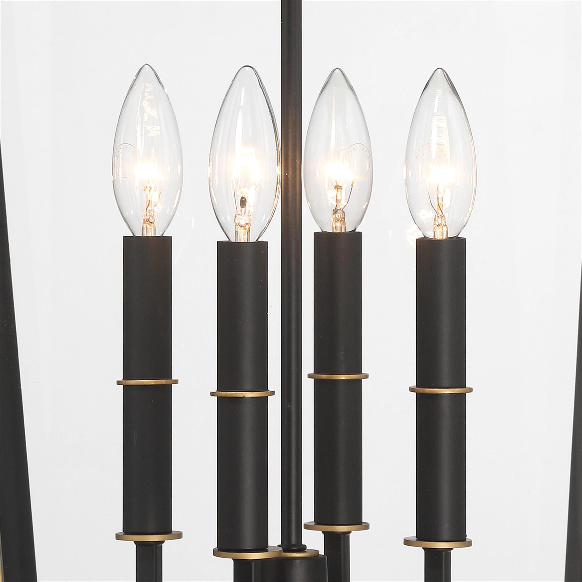 Shown in Matte Black and Textured Gold finish and Clear glass