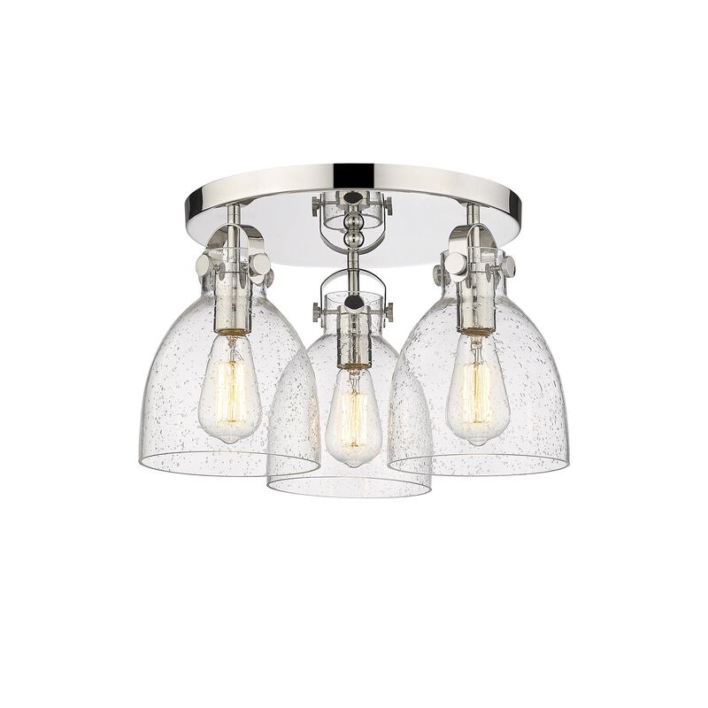 Bruno Marashlian Newton Bell 19 Inch 3 Light Flush Mount by Innovations Lighting