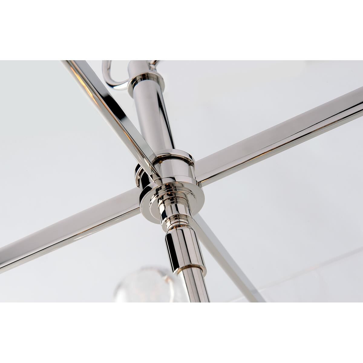 Shown in Polished Nickel finish and Clear Acrylic glass