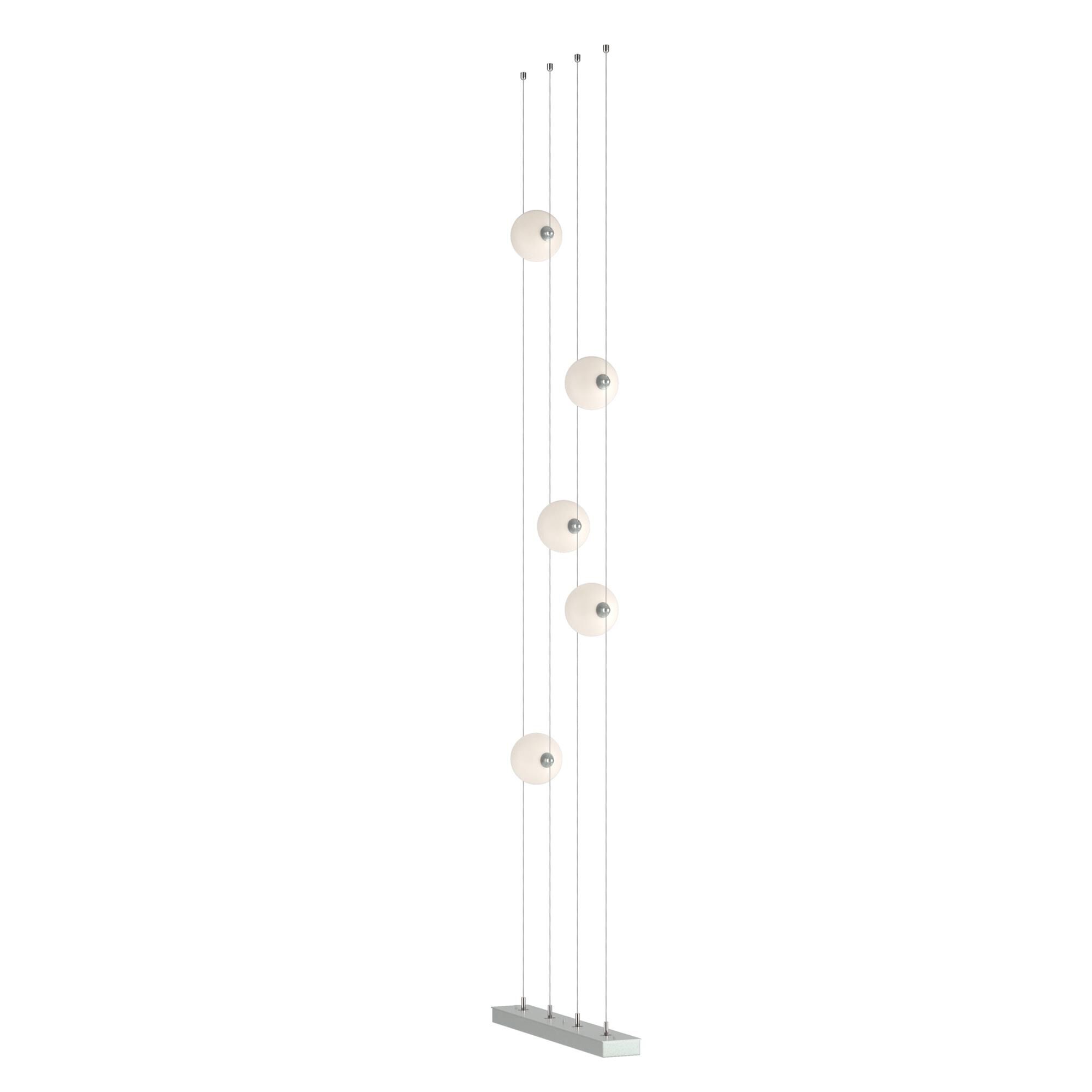 Shown in Vintage Platinum finish and Abacus Opal glass