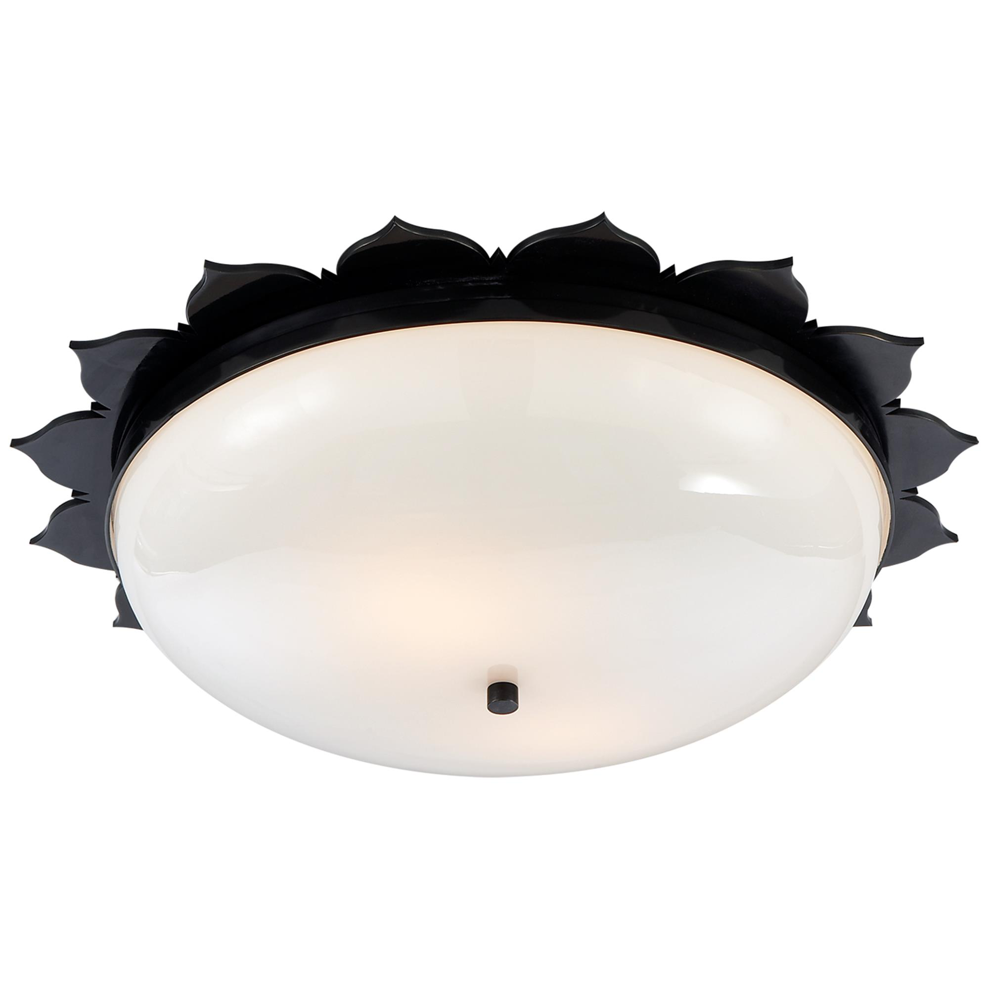 Shown in Gun Metal finish and White glass