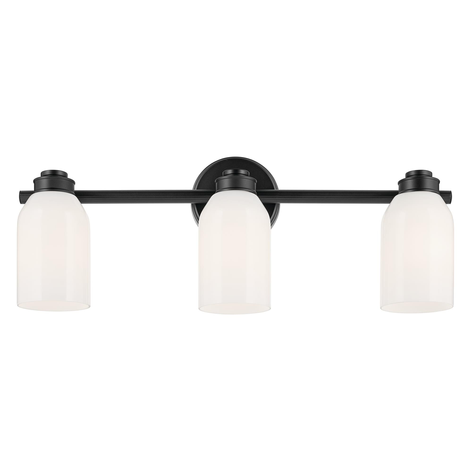 Shown in Black finish and Opal glass