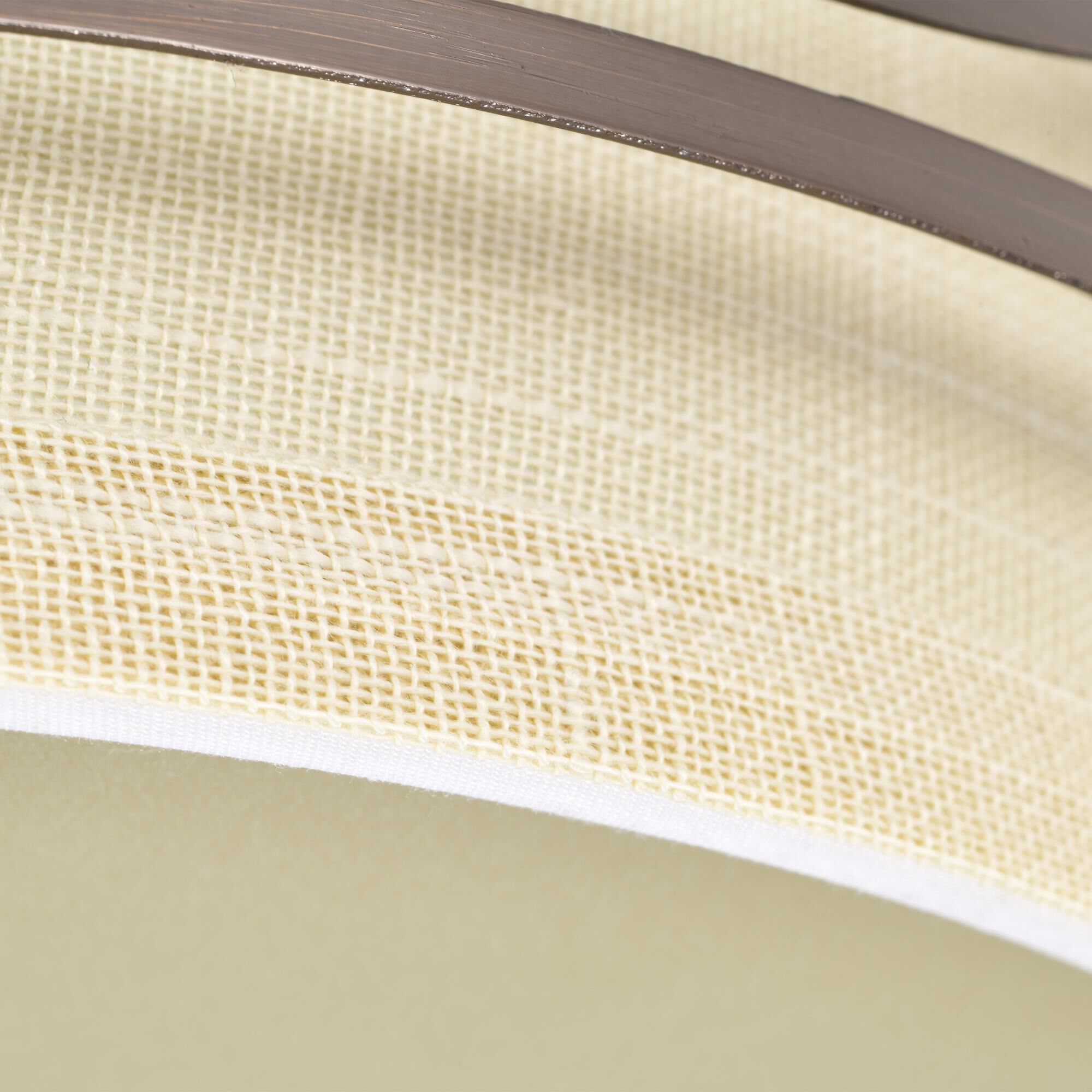 Shown in Hazel Bronze finish and Khaki Fabric shade