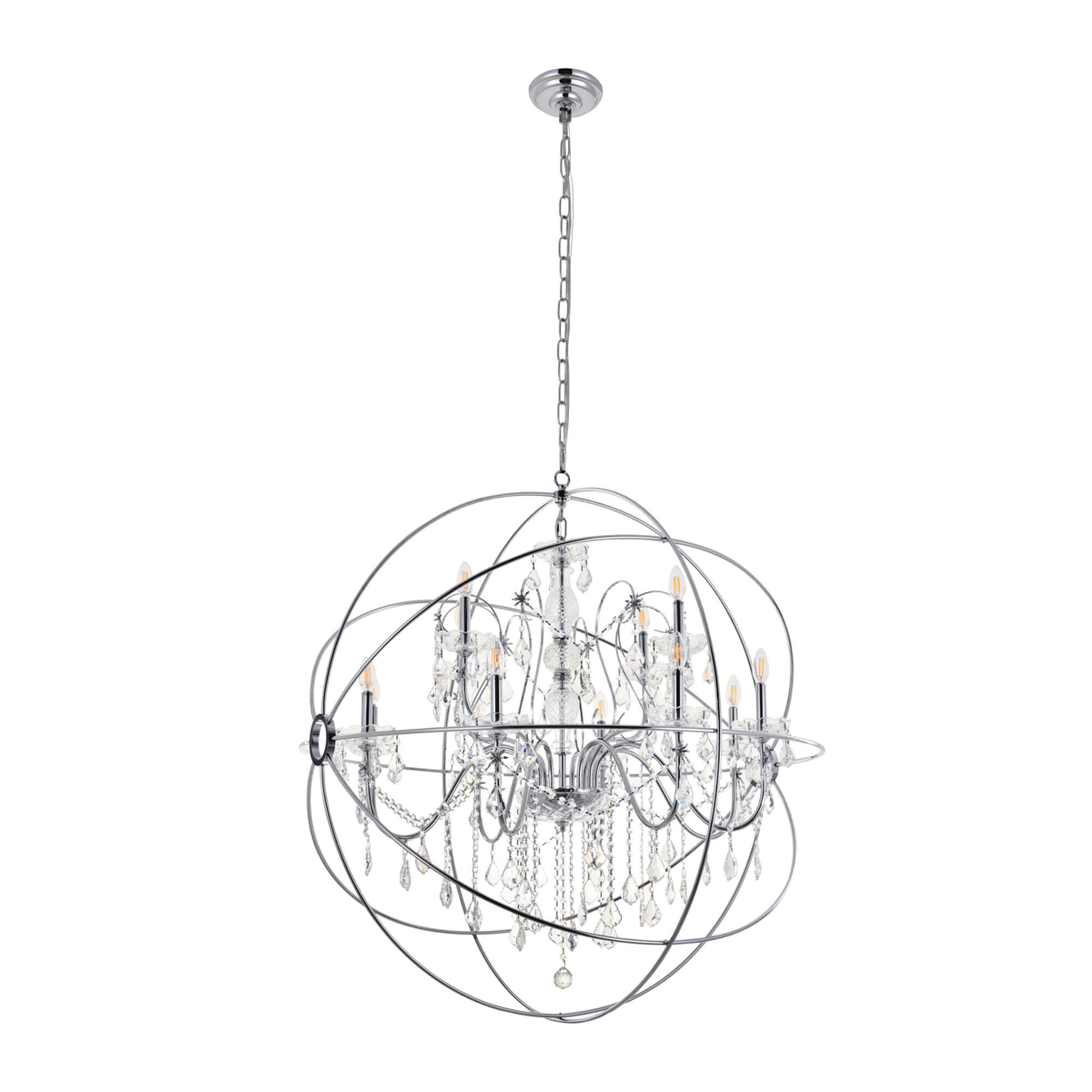 Shown in Chrome finish and Clear Royal Cut crystal