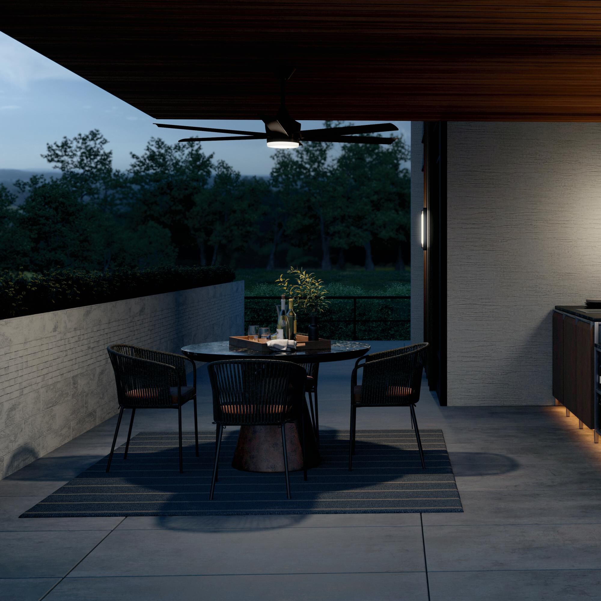 Shown in Satin Natural Bronze finish and Clear Polycarbonate with Inside Frosted Acrylic glass