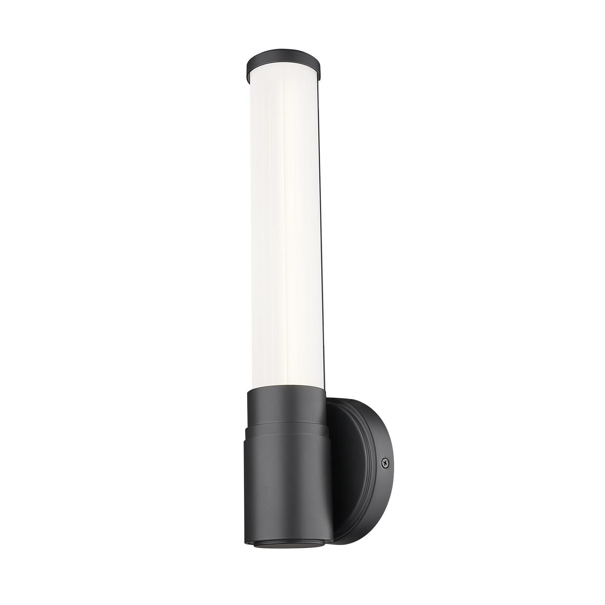 Shown in Matte Black finish and Opal White glass and Opal White shade