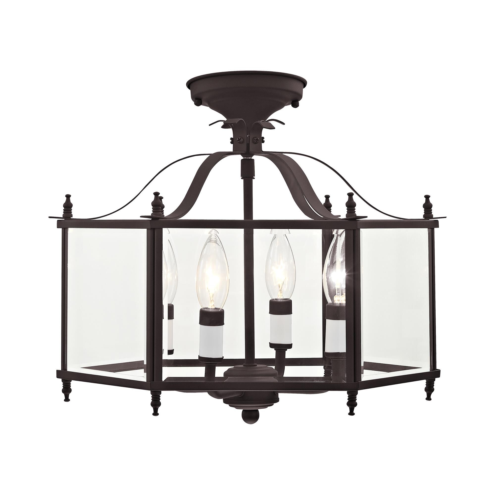 Livingston 15 Inch Cage Pendant by Livex Lighting