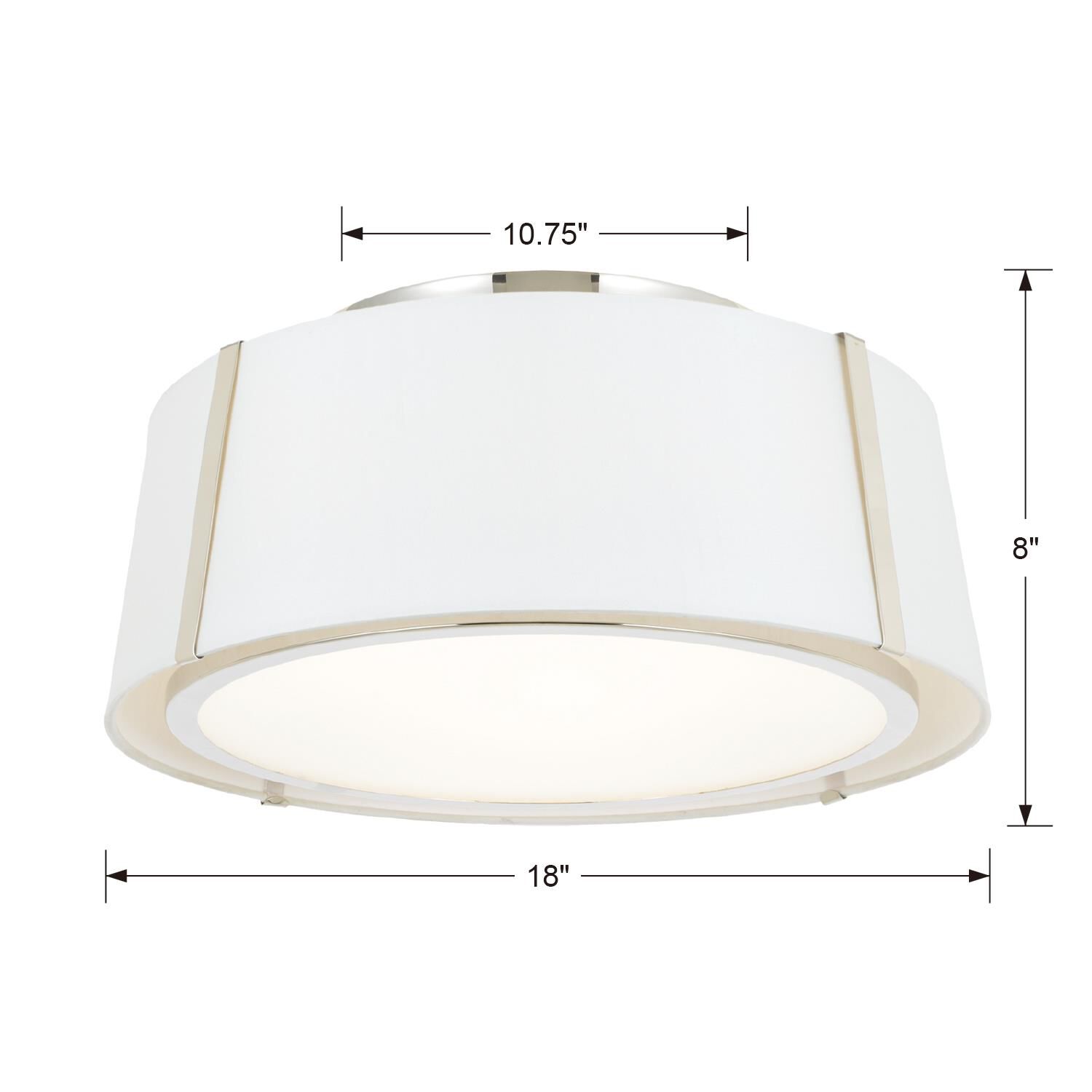 Shown in Polished Nickel finish and Silk shade