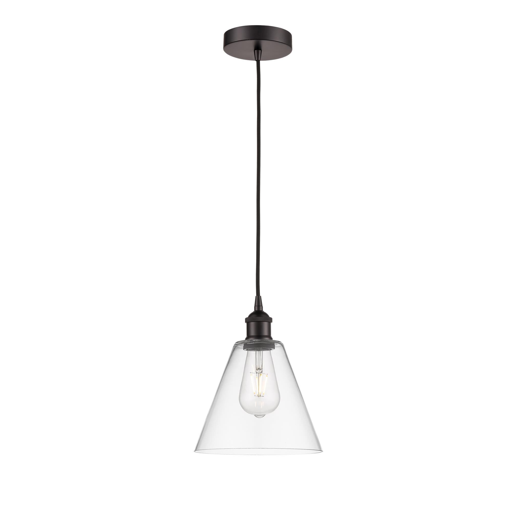 Shown in Oil Rubbed Bronze finish and Clear glass