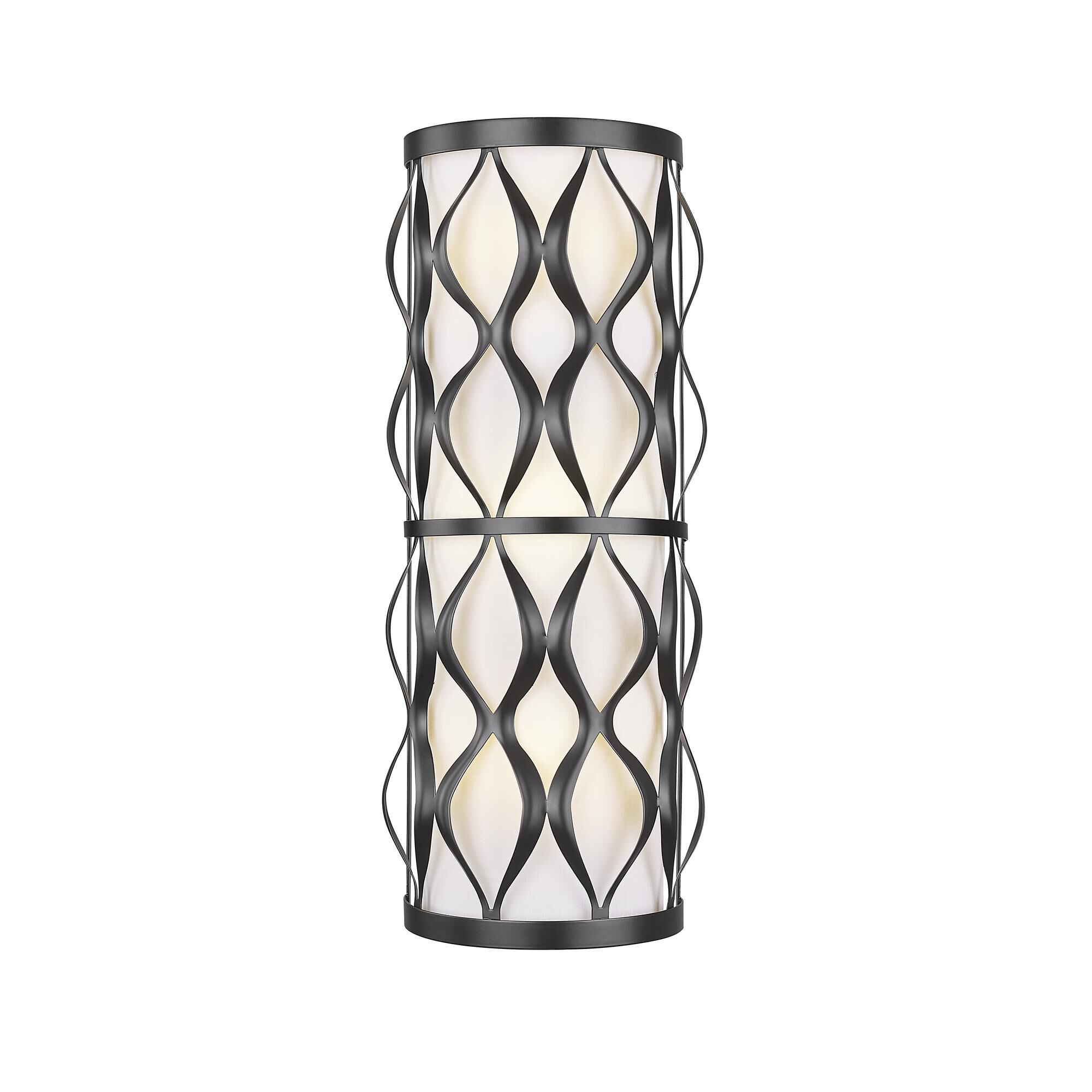 Shown in Matte Black finish and White glass and White shade