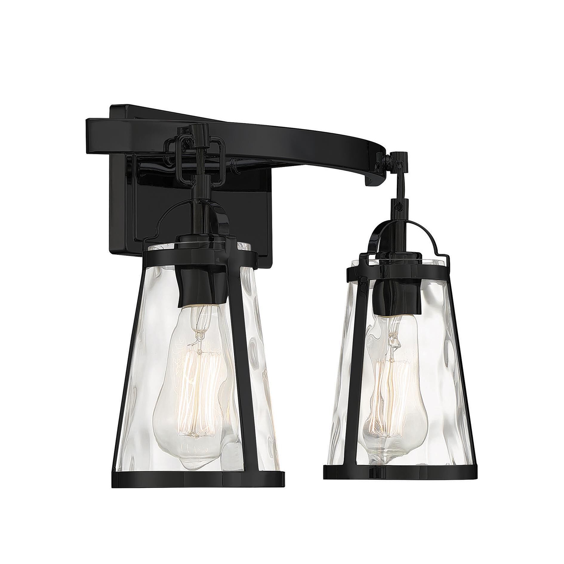 Shown in Black finish and Water glass