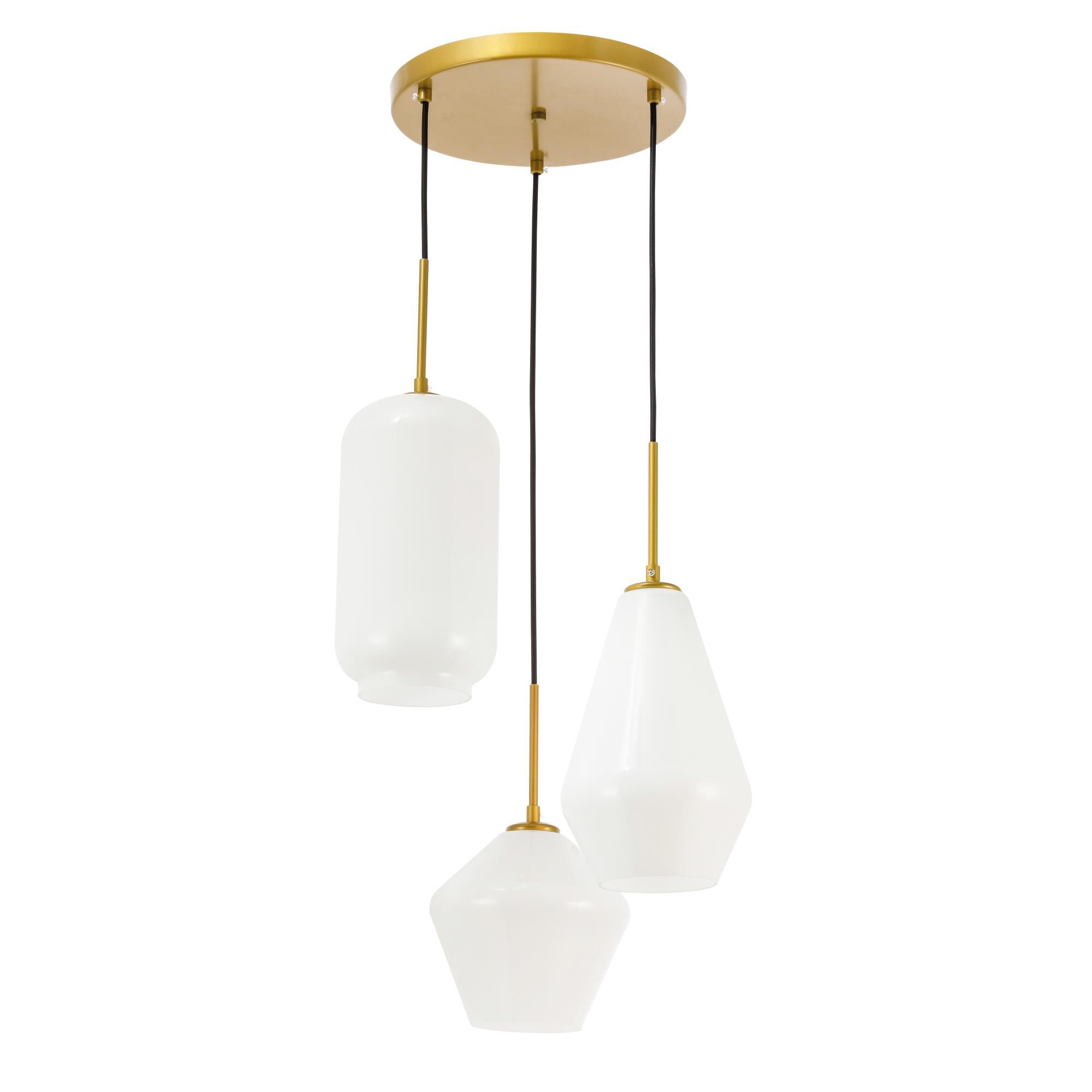 Gene 17 Inch Multi Light Pendant by Elegant Lighting